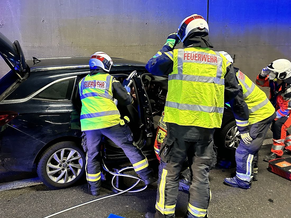 Im Kaisermühlentunnel gab es einen Unfall.