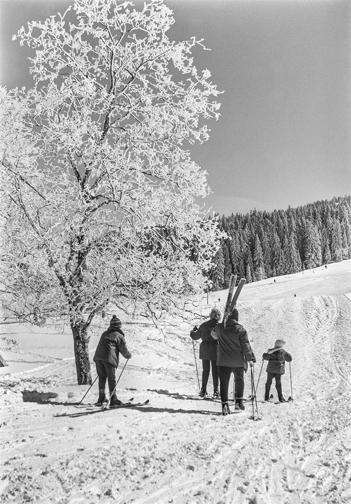 Wintersportler am Lank.