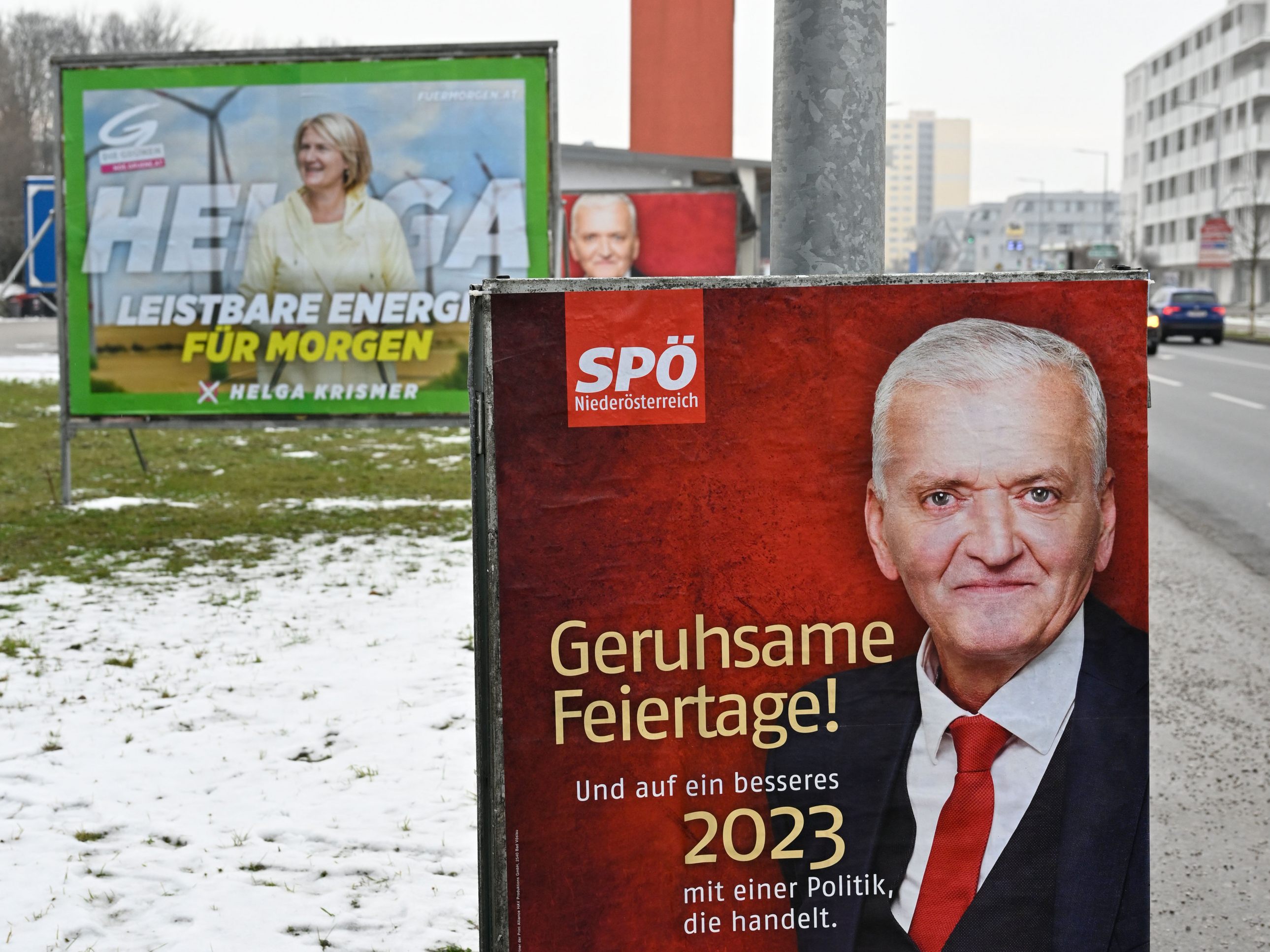 Die ersten Wahlplakate für die NÖ-Wahl sind bereits aufgestellt.