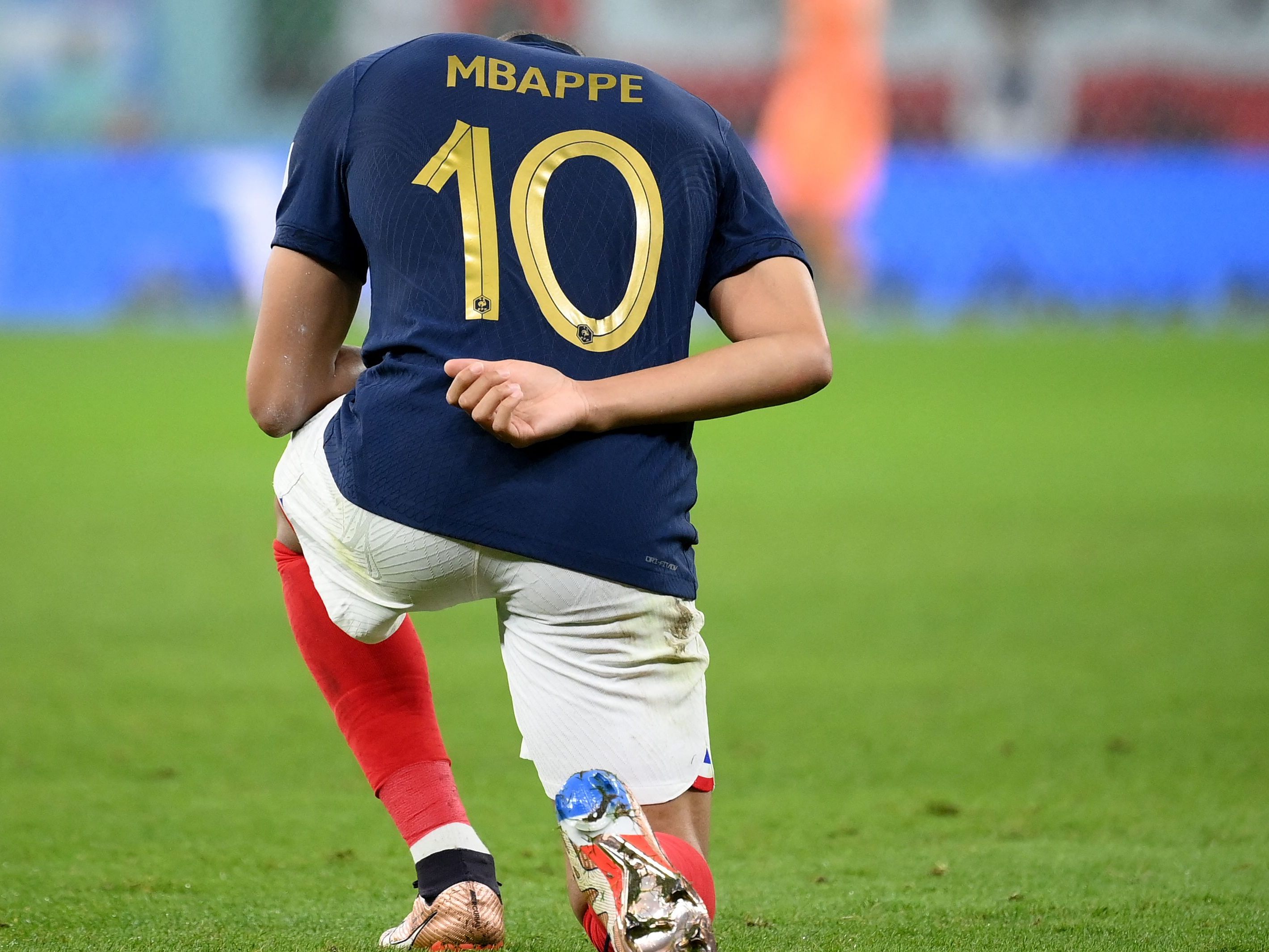Kylian Mbappe kickte seine Mannschaft ins Viertelfinale. Kylian Mbappe kickte seine Mannschaft ins Viertelfinale.
