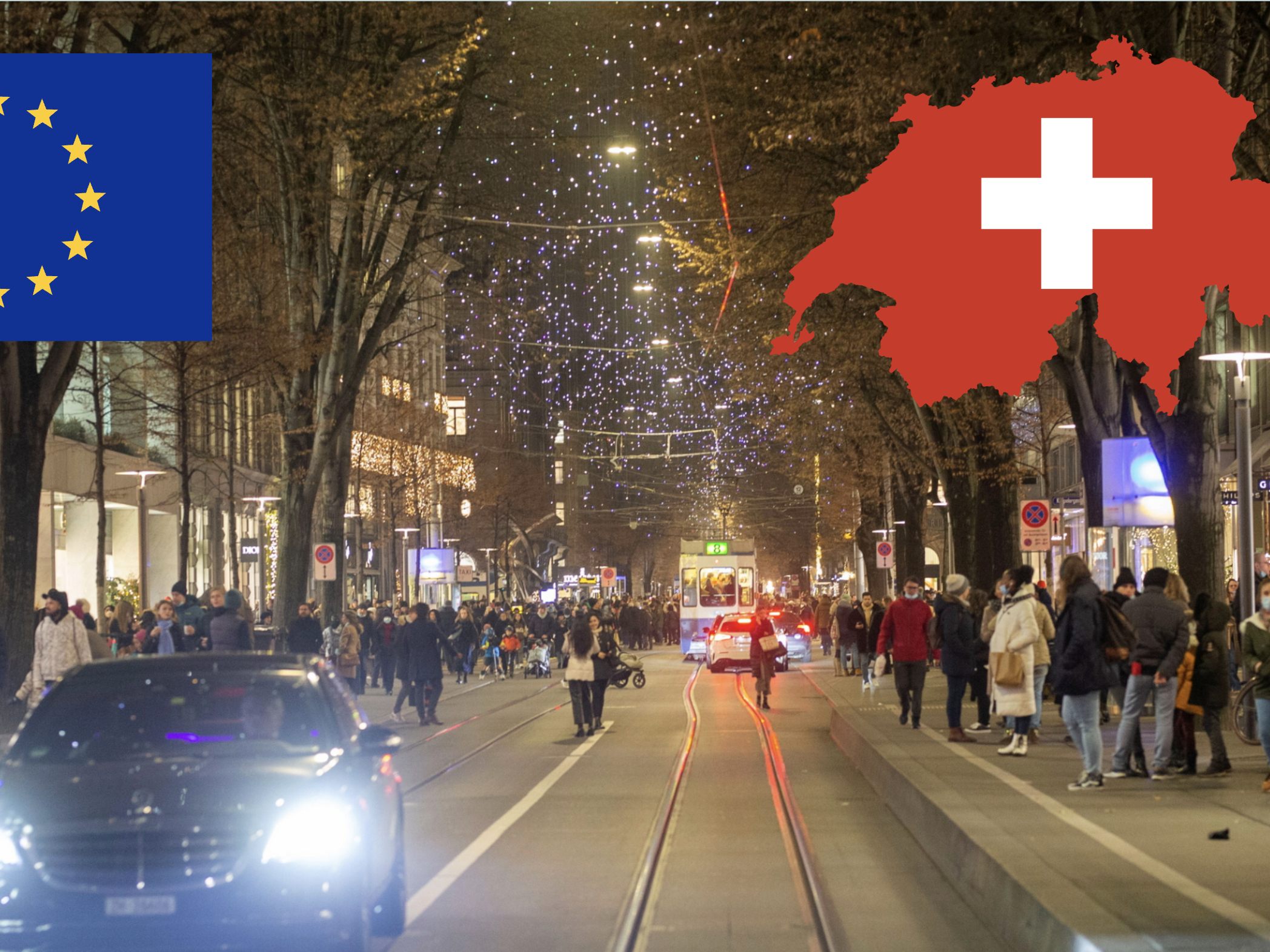Shopping in der Schweiz.