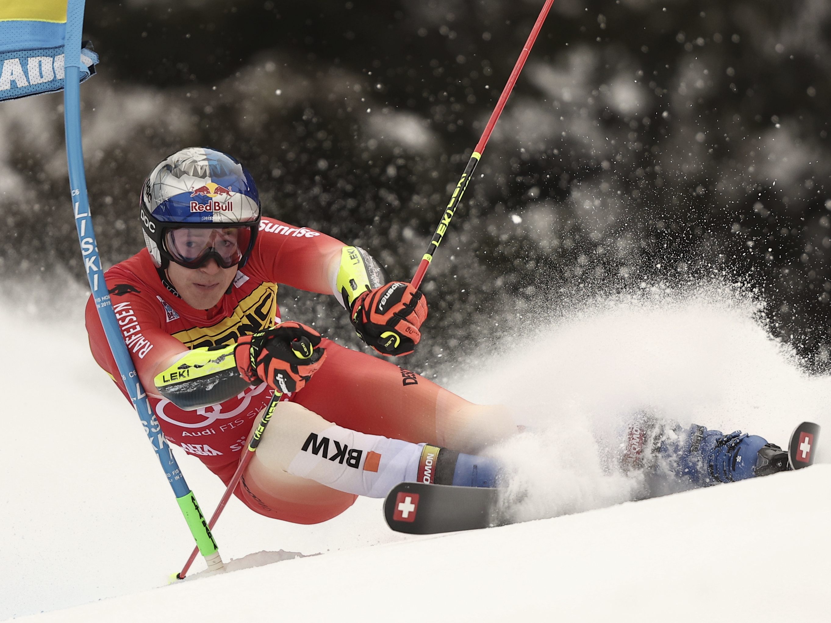 Marco Odermatt führt in Alta Badia.