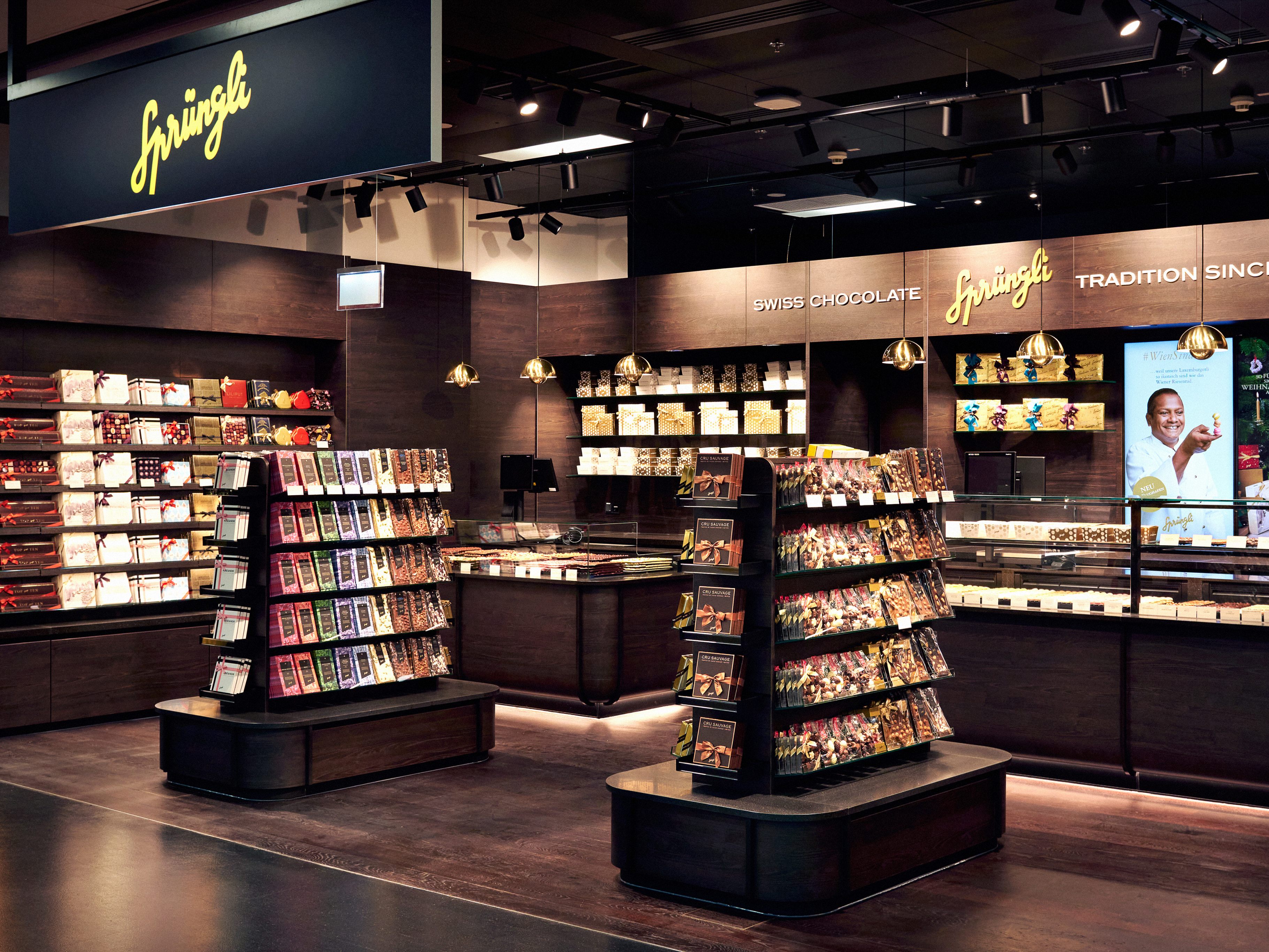 Am Flughafen Wien eräffnet der Schweizer Haut Chocolatier Sprüngli.