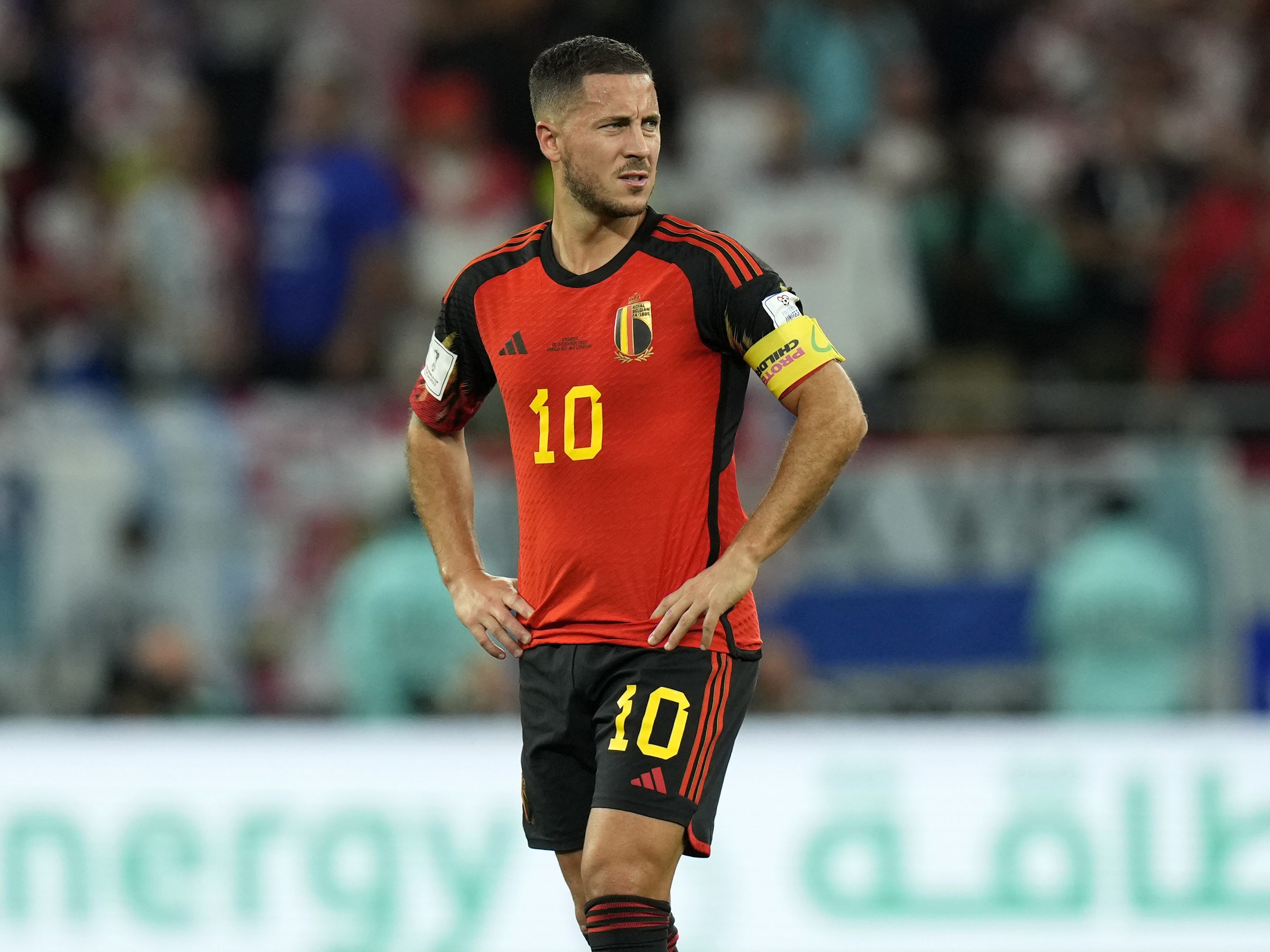 Belgien-Kapitän Eden Hazard beendete seine Teamkarriere. Belgien-Kapitän Eden Hazard beendete seine Teamkarriere.