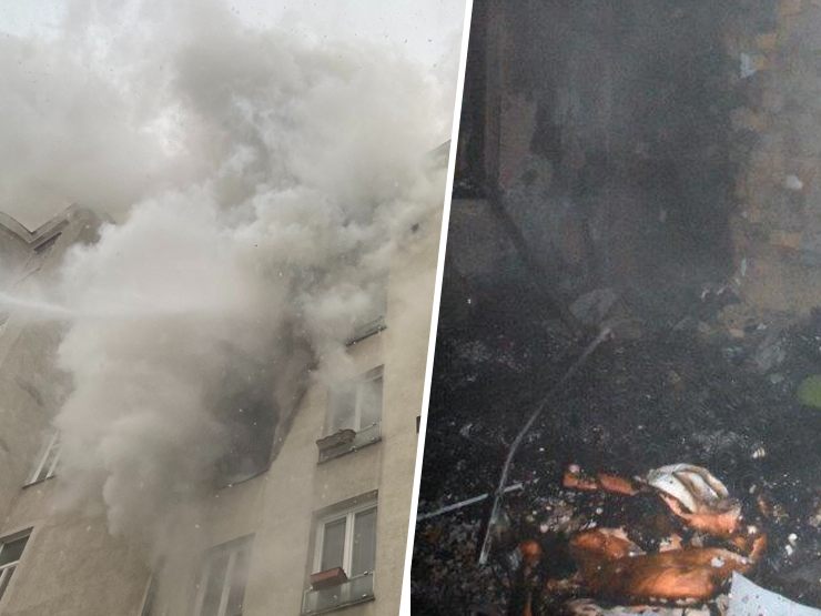 Beim Eintreffen der Feuerwehr stand die Wohnung bereits in Vollbrand.