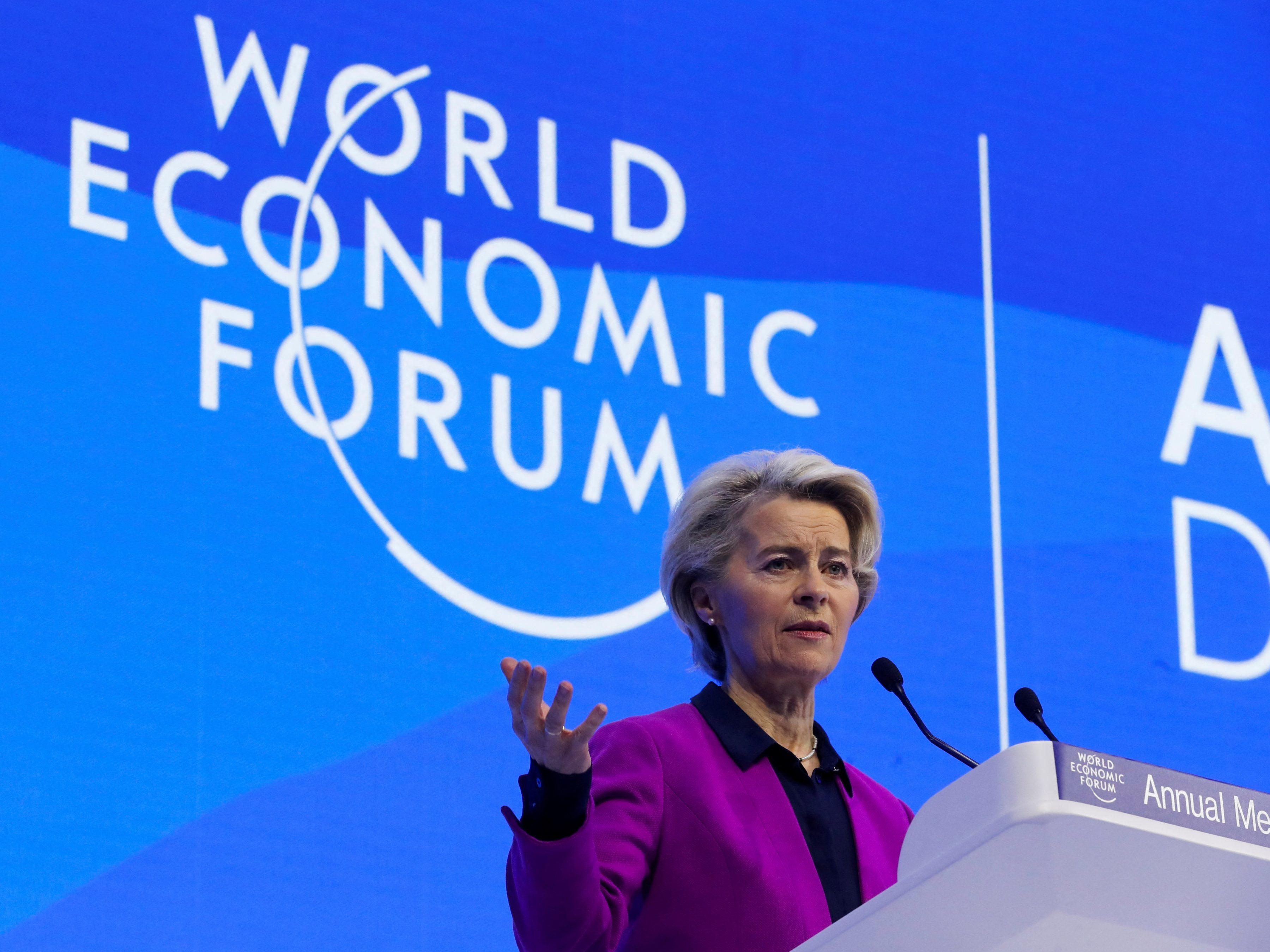 Die Gaspreise sind niedriger als vor dem Ukraine-Krieg, so von der Leyen.