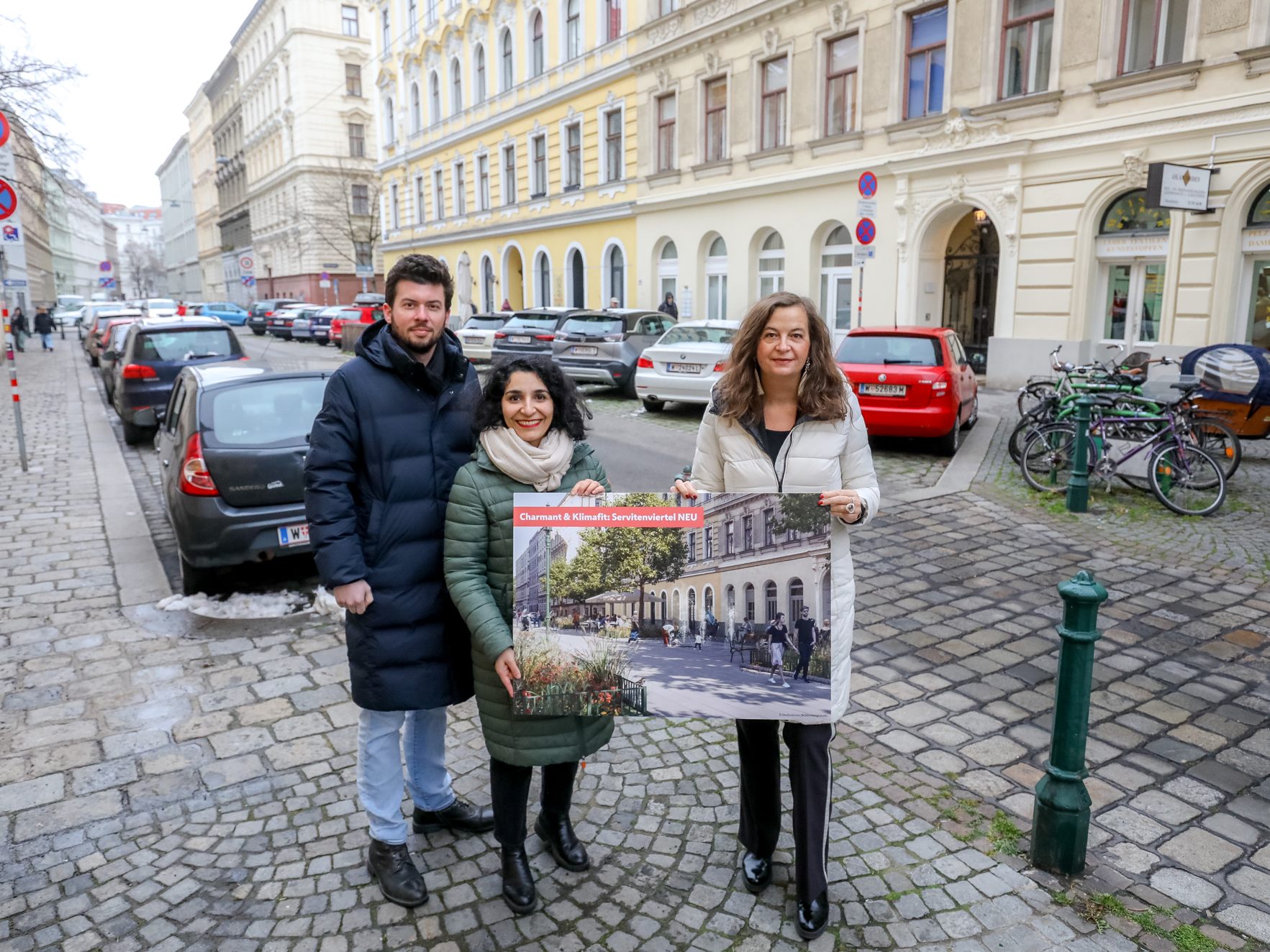 Die Wiener Servitengasse soll heuer noch neugestaltet werden.