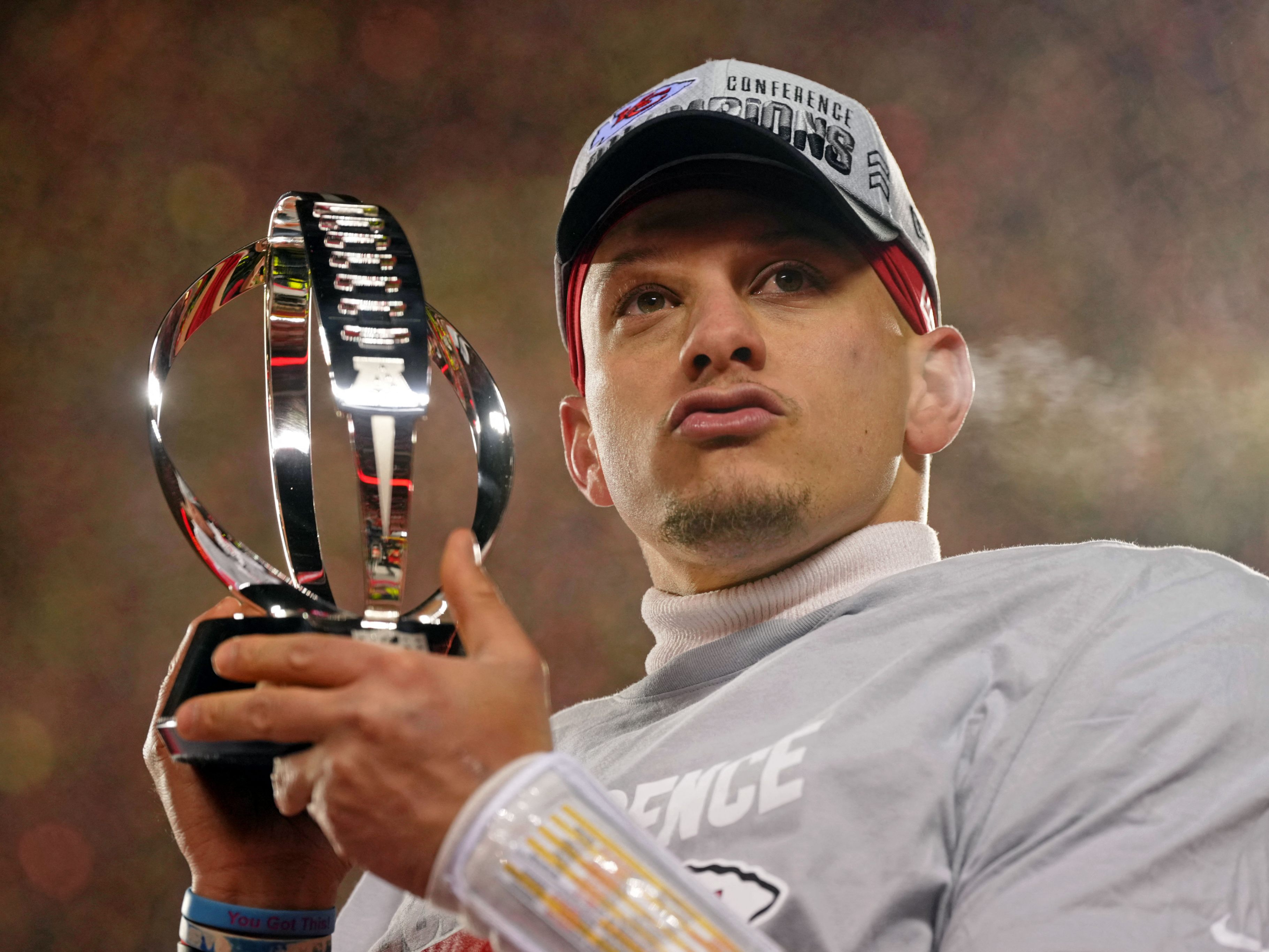 Zurecht stolz auf seine Leistung: Patrick Mahomes.