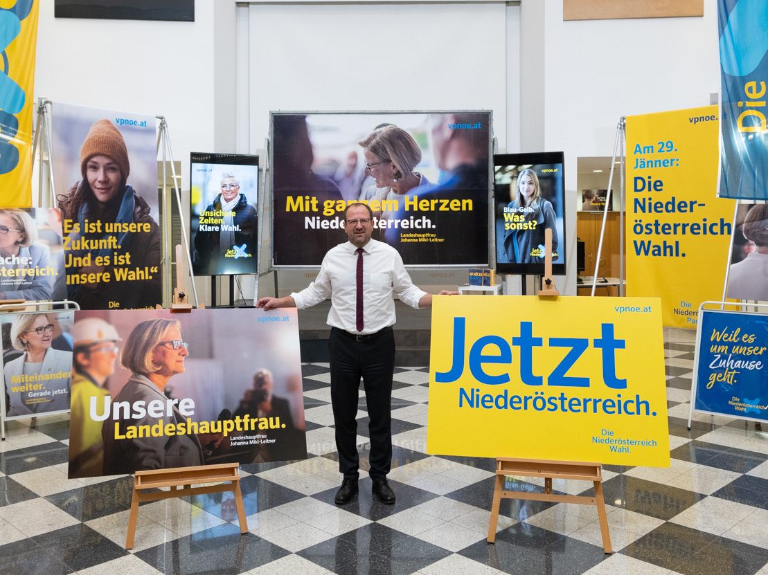 Die ÖVP will auf Plakaten "Haltung für Niederösterreich" zeigen.