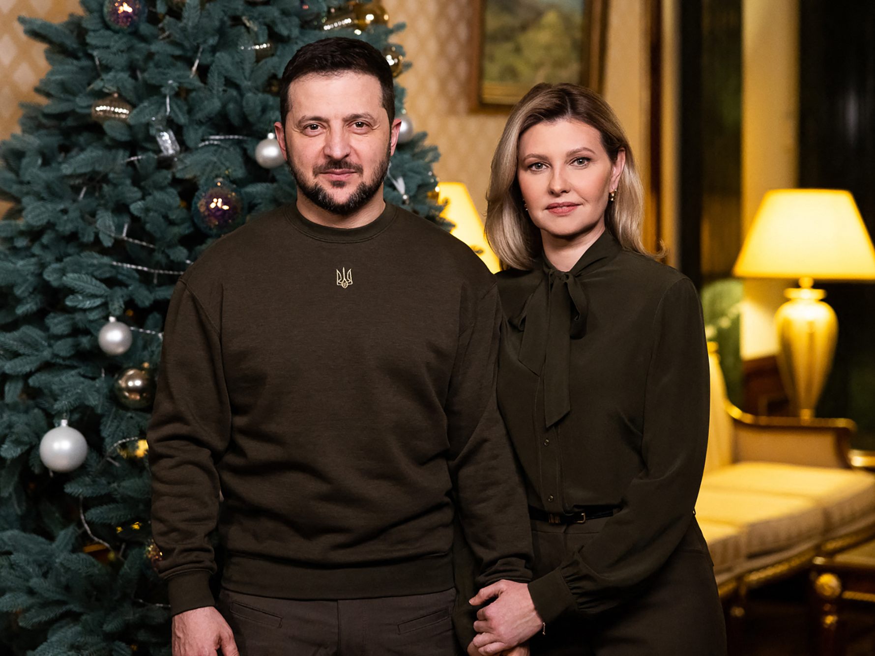 Wolodymyr Selenskyj und Ehefrau Olena. Wolodymyr Selenskyj und Ehefrau Olena.