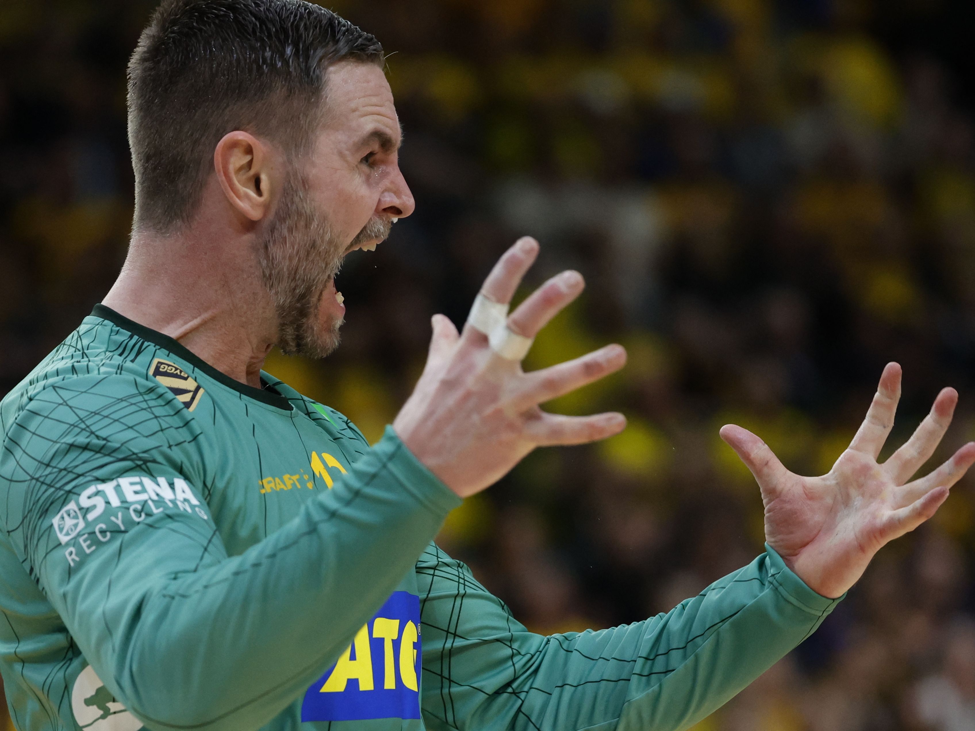 Schwedens Torhüter Andreas Palicka hatte heute allen Grund zu jubeln.