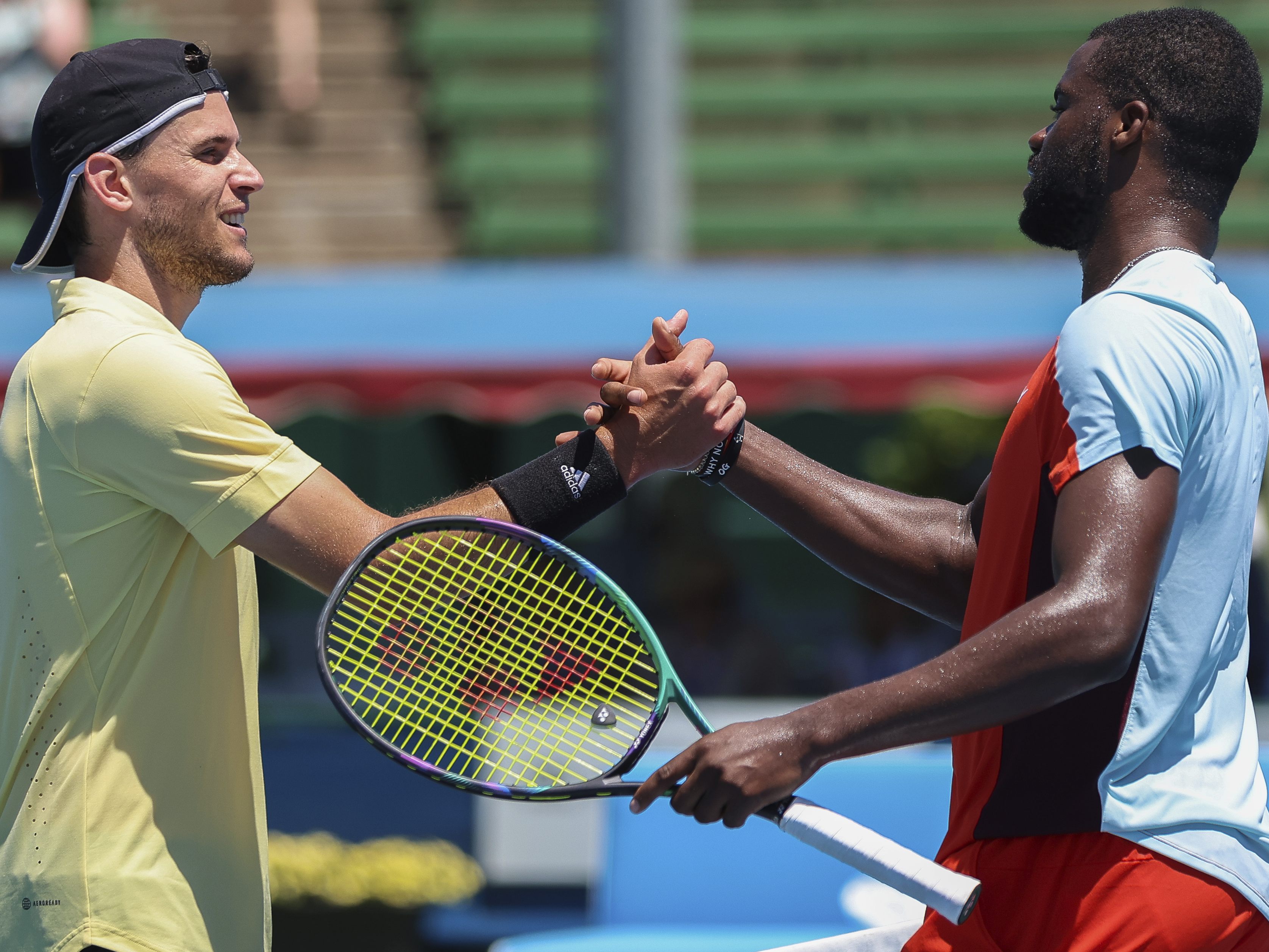 Thiem besiegte Tiafoe in Melbourne in zwei Sätzen. Thiem besiegte Tiafoe in Melbourne in zwei Sätzen.