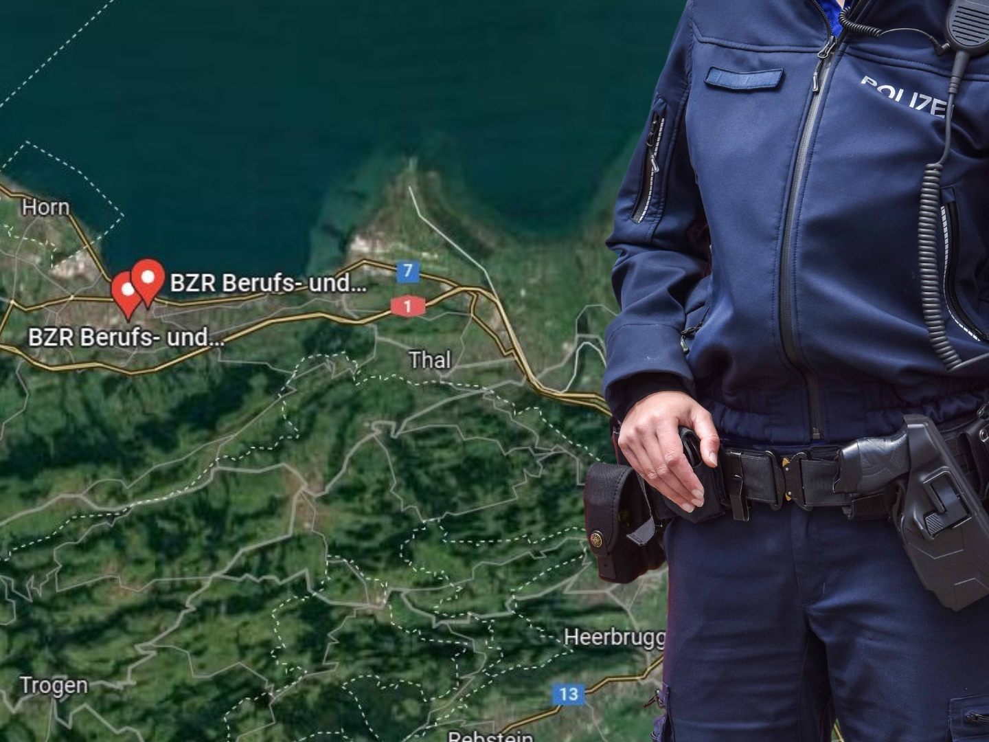 Großeinsatz der Polizei am Mittwochmorgen in Rorschach und Altstätten.