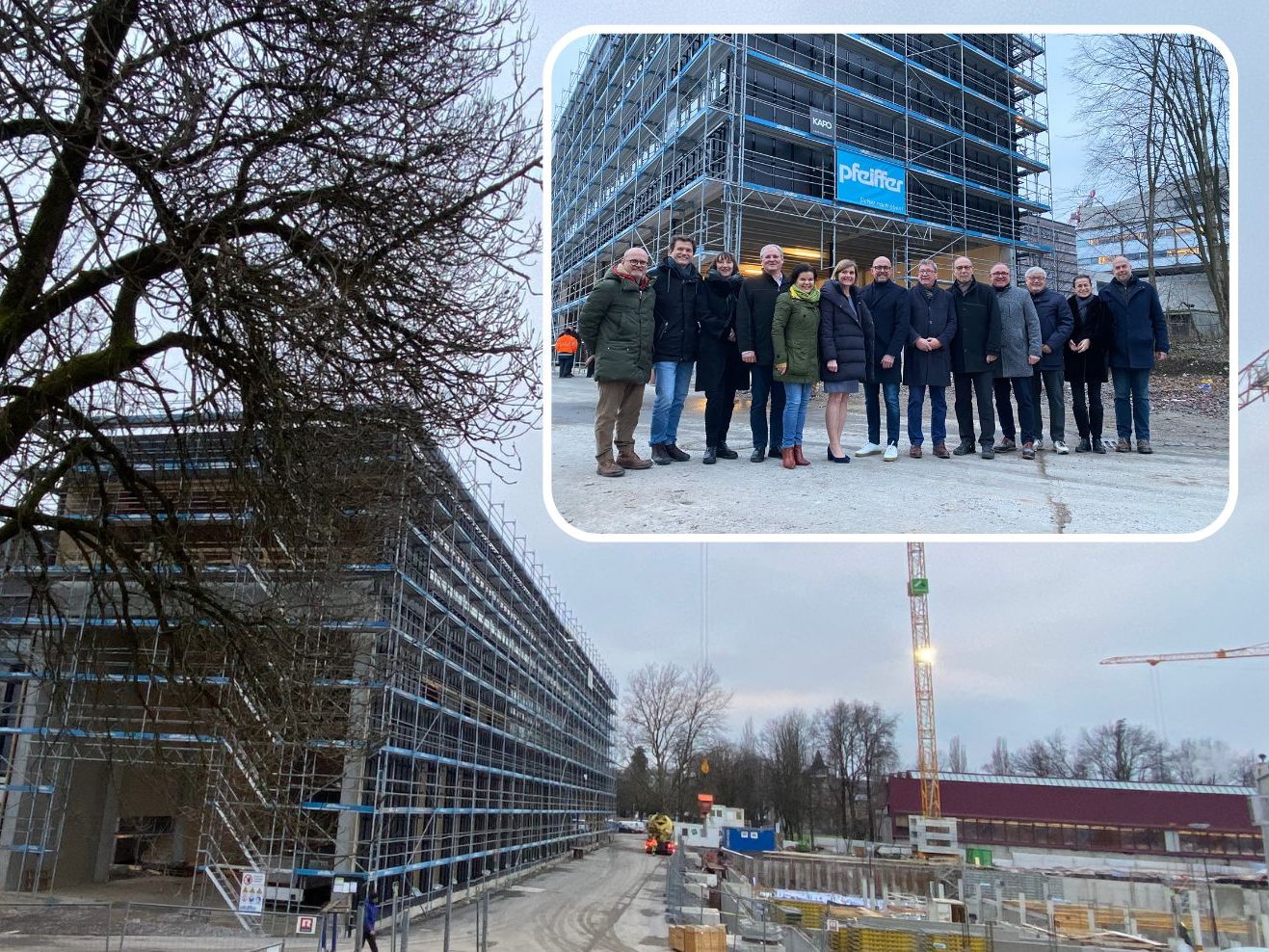 Die Firstfeier für das neue Mehrzweckgebäude ging über die Bühne. Die Firstfeier für das neue Mehrzweckgebäude ging über die Bühne.