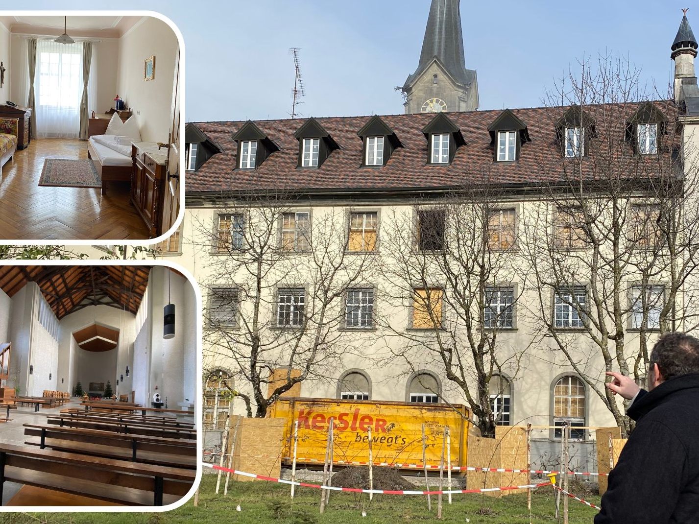 Das Kloster Mehrerau wird umfangreich saniert. Das Kloster Mehrerau wird umfangreich saniert.