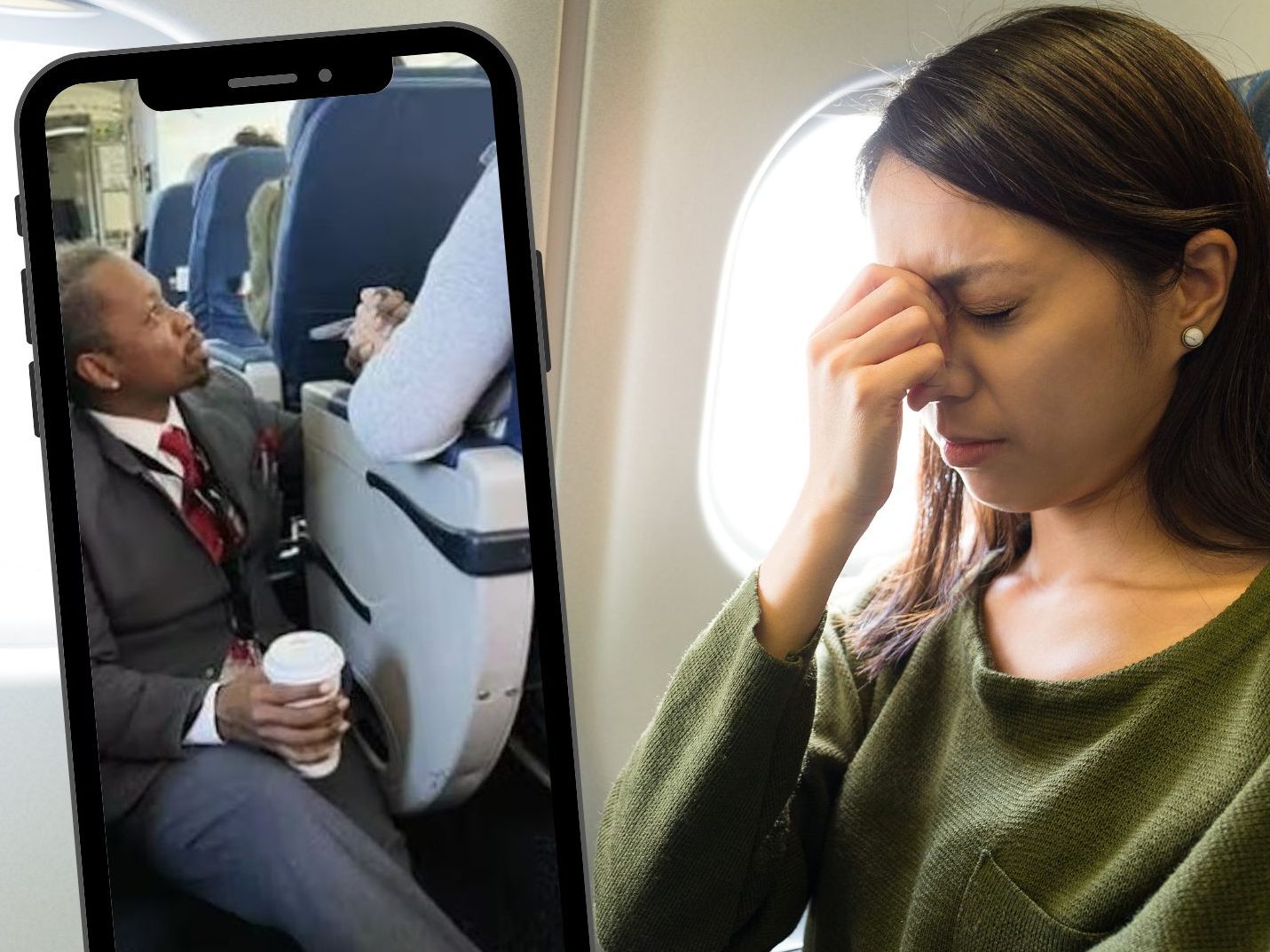 Dieser Flugbegleiter geht viral. Dieser Flugbegleiter geht viral.
