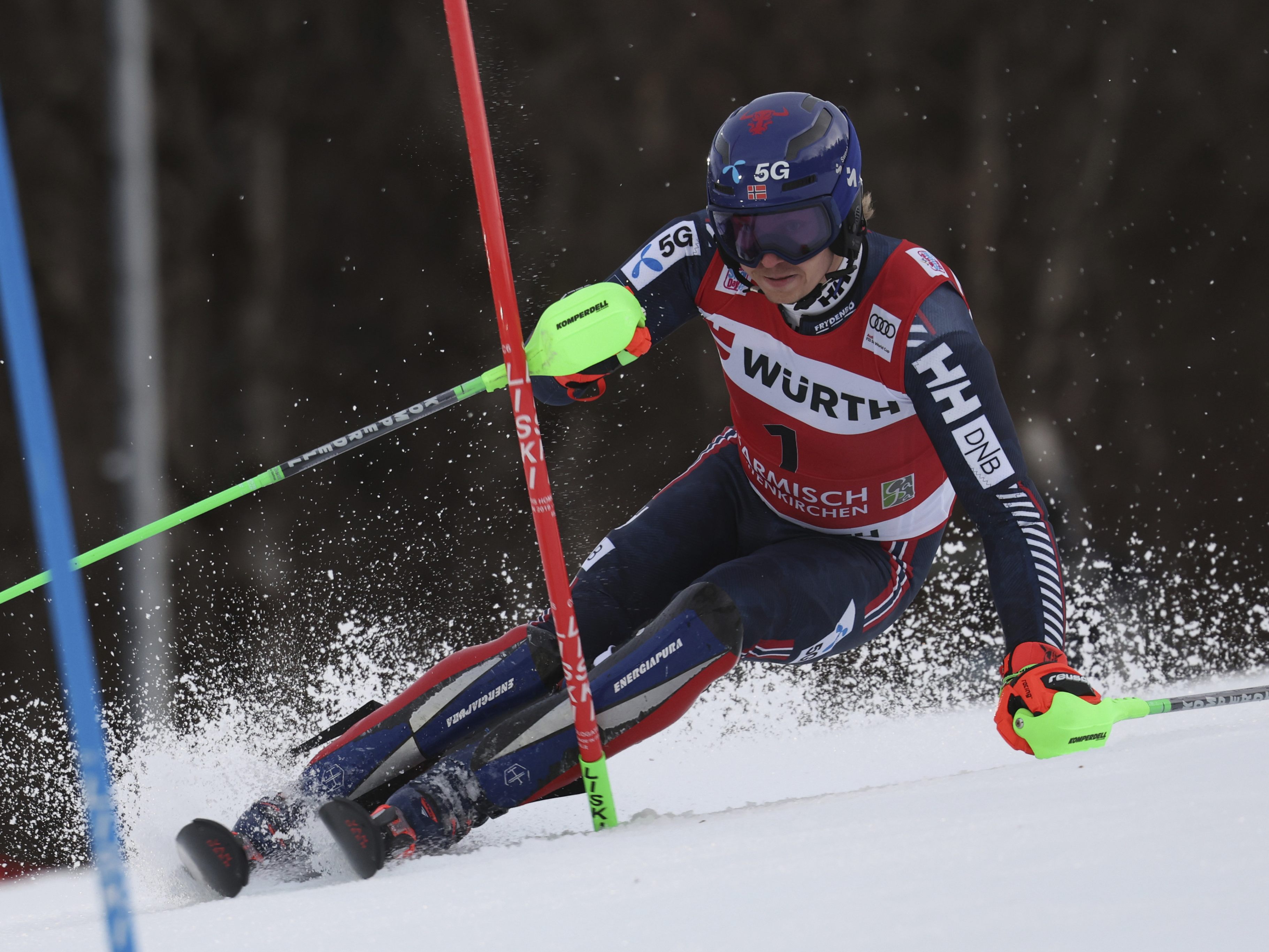 Henrik Kristoffersen war profitierte beim heutigen Sieg auch von seiner guten Startnummer.