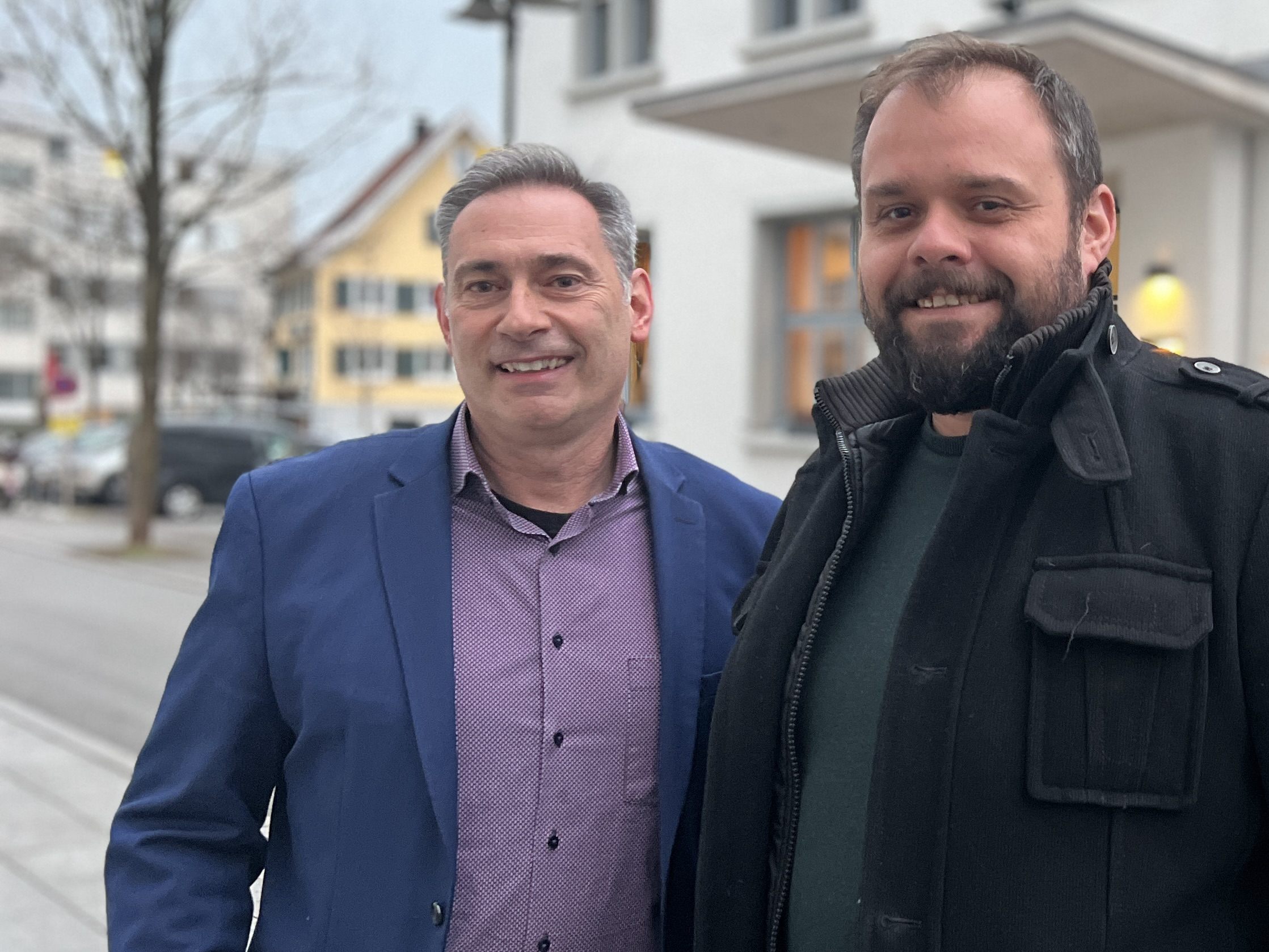 Thomas Niedermair (Verein Arbeiterheim) und Markus Fäßler (Stadtrat Dornbirn, SPÖ) über die Zukunft der Immobilie. Thomas Niedermair (Verein Arbeiterheim) und Markus Fäßler (Stadtrat Dornbirn, SPÖ) über die Zukunft der Immobilie.