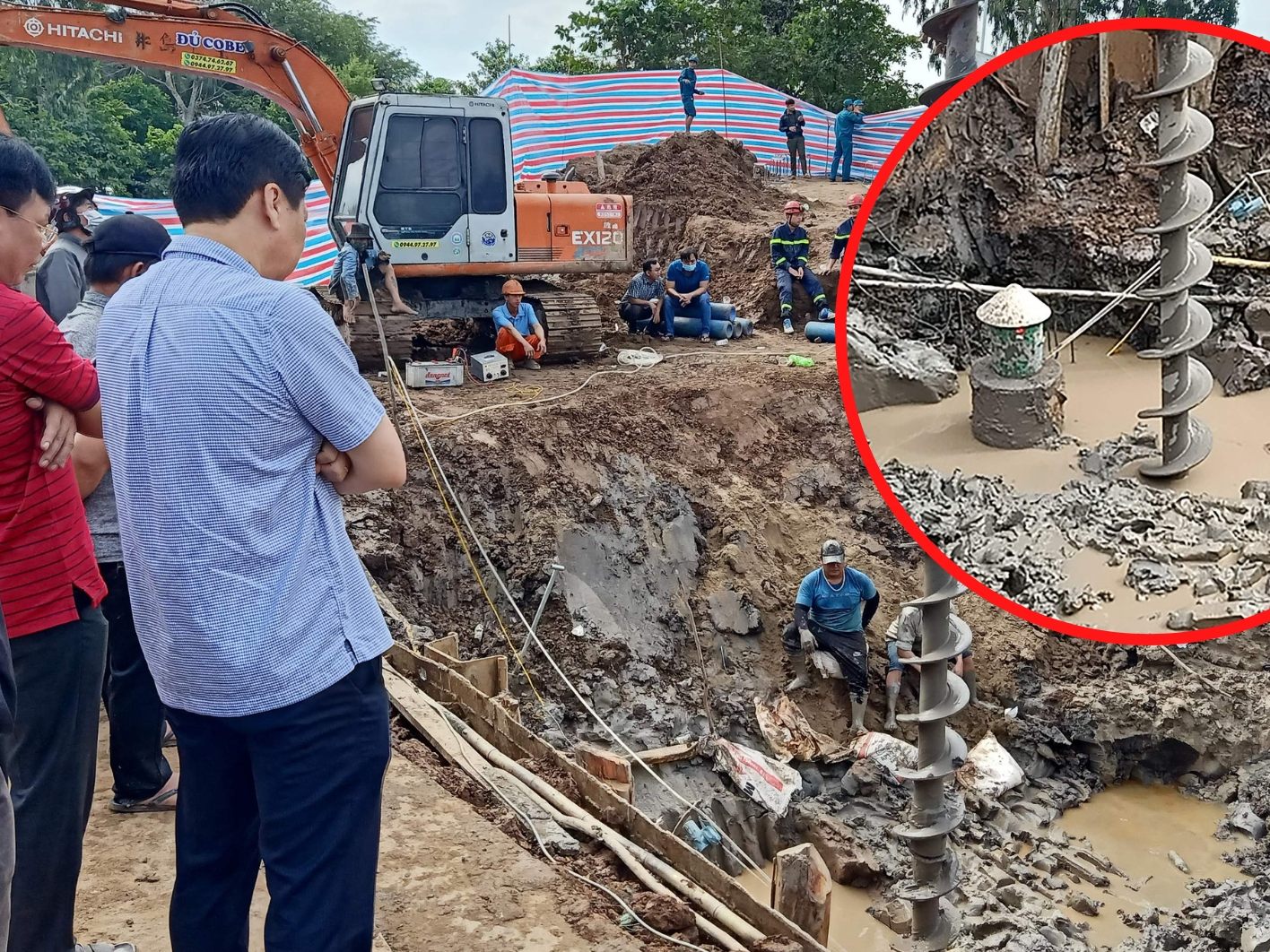 In Vietnam ist ein Kind in einen Baustellenschacht gestürzt. In Vietnam ist ein Kind in einen Baustellenschacht gestürzt.