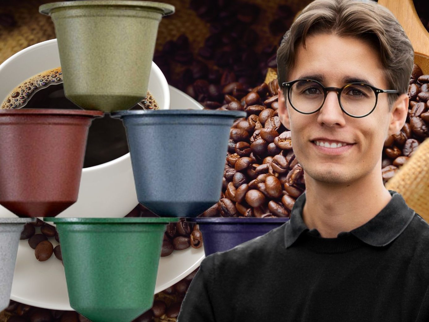 Die heimkompostierbaren Kaffeekapseln von ALPLA unterscheiden sich auf den ersten Blick nicht von herkömmlichen Kaffeekapseln.