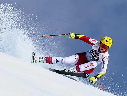 Nina Ortlieb beim Training in Crans-Montana