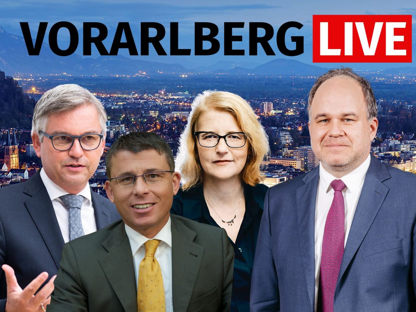 Heute zu Gast bei "Vorarlberg LIVE": Stephanie Gräve, Dr. Gerhard Mangott und Magnus Brunner. Heute zu Gast bei "Vorarlberg LIVE": Stephanie Gräve, Dr. Gerhard Mangott und Magnus Brunner.