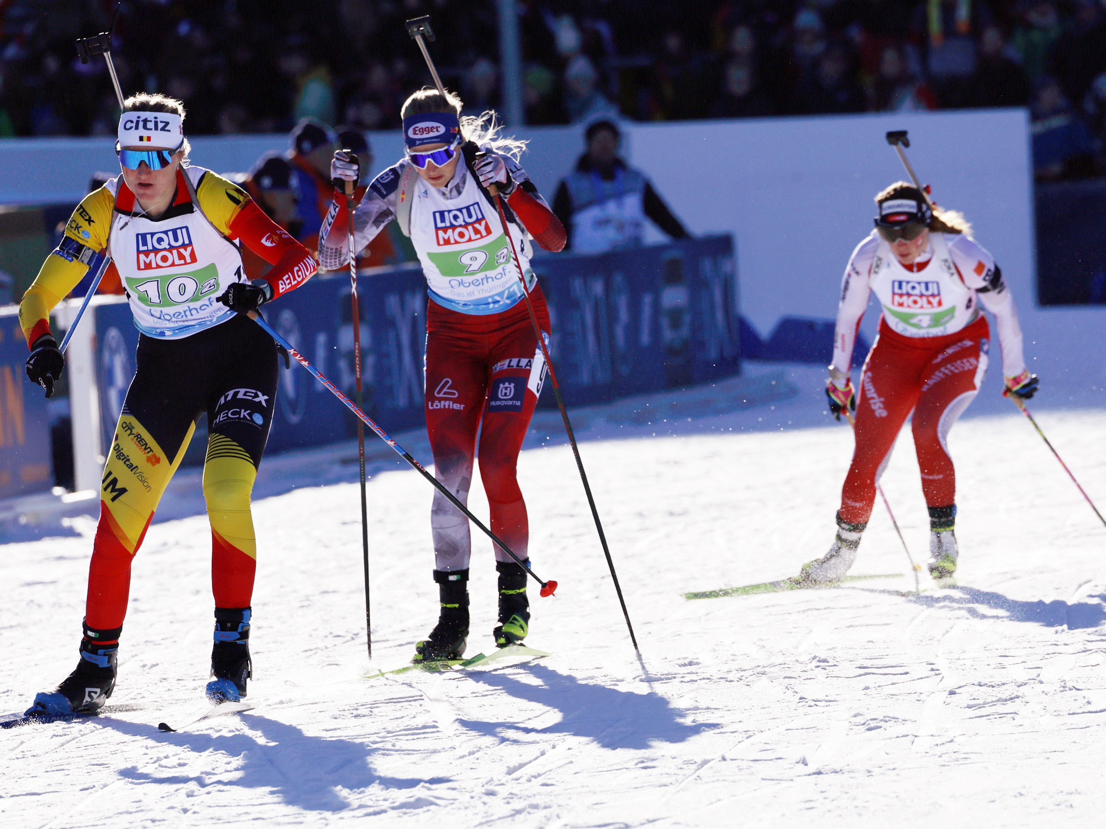 Lisa Hauser landete zum Auftakt der Biathlon WM mit der Mixed-Staffel auf Platz 4.