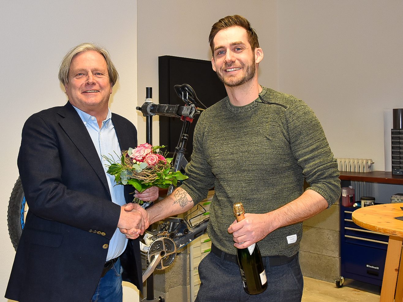 Fabian Welte eröffnet seine Fahrrad-Reparaturwerkstatt in Lochau