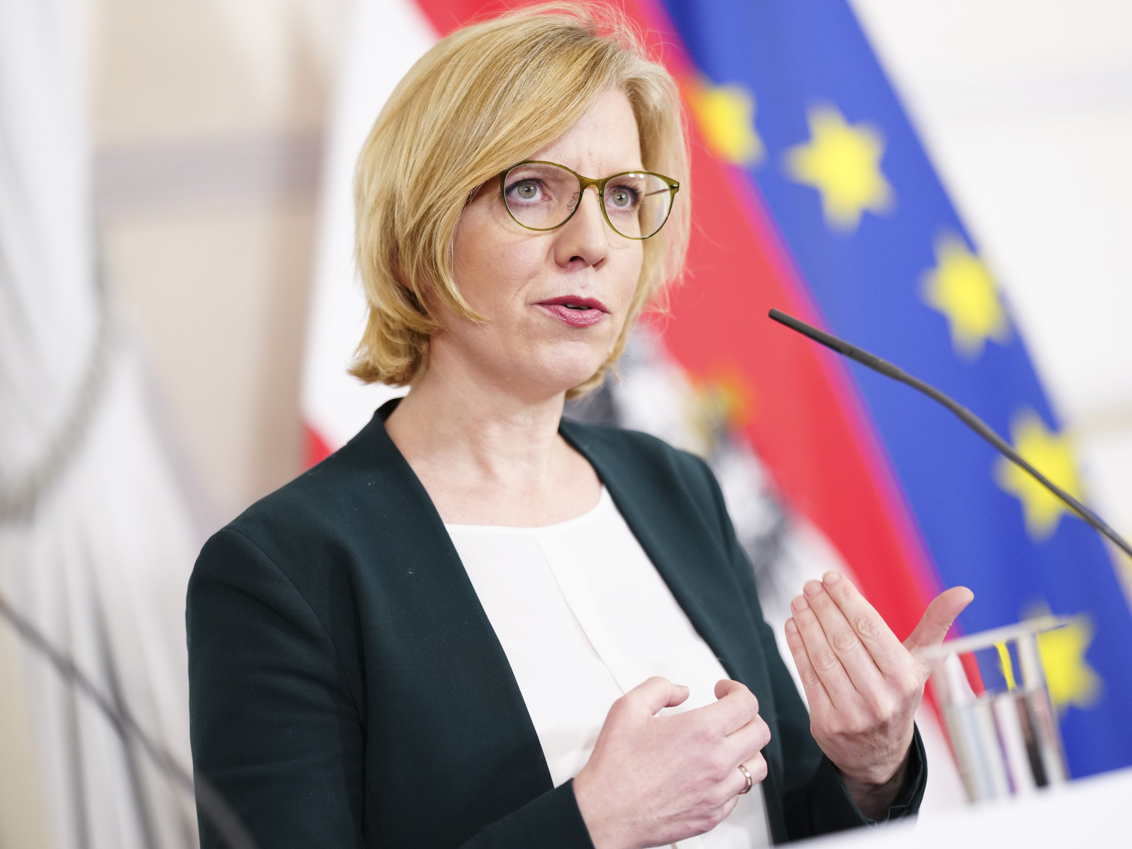 Laut Leonore Gewessler können so "bis zu 100 Euro" durch einen neuen Kühlschrank täglich eingespart werden.