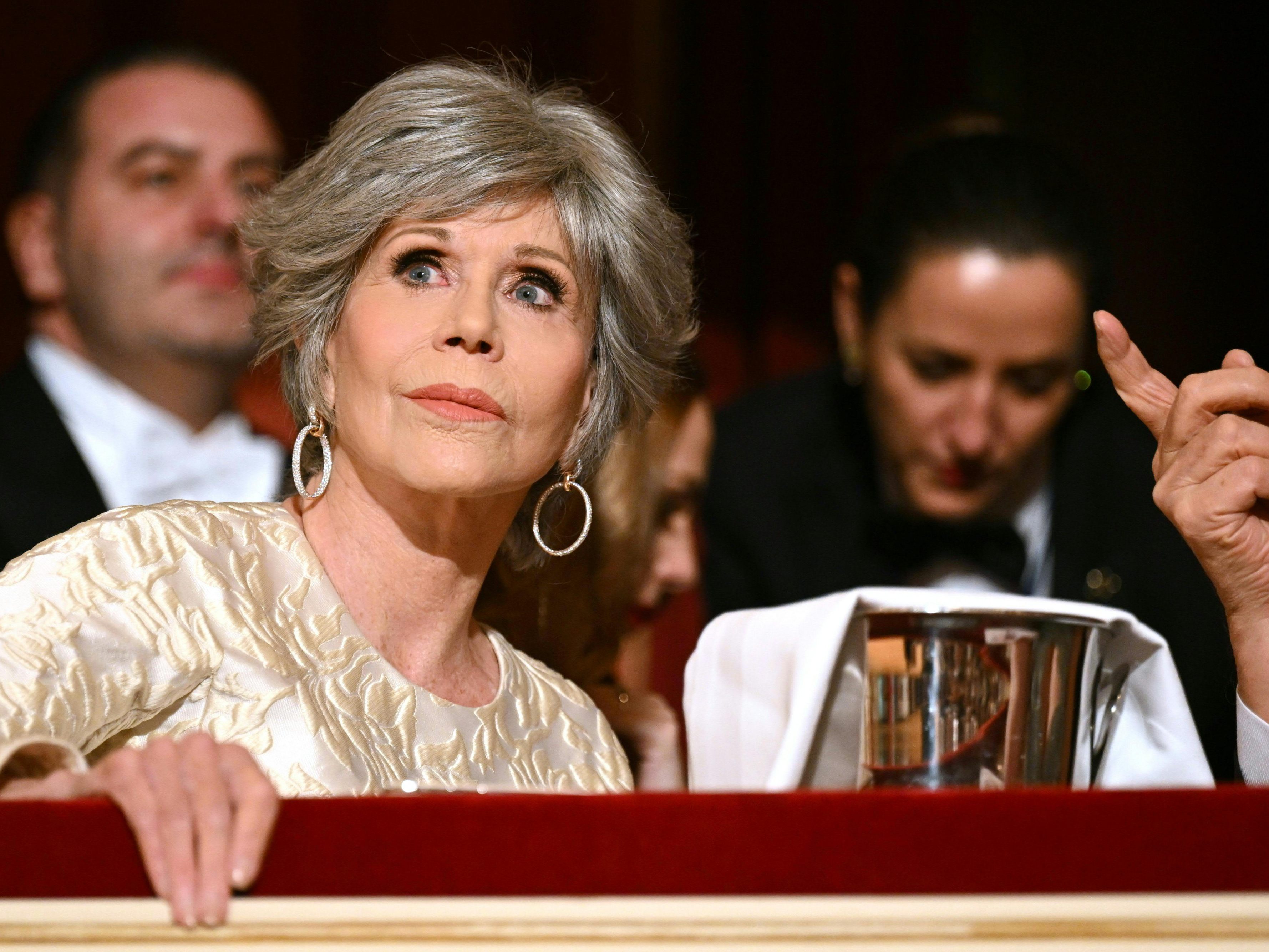 Jane Fonda besuchte mit Richard Lugner den Wiener Opernball 2023.