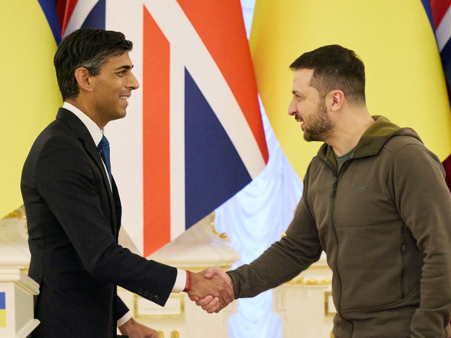 Enge Verbündete: Rishi Sunak, Wolodymyr Selenskyj.