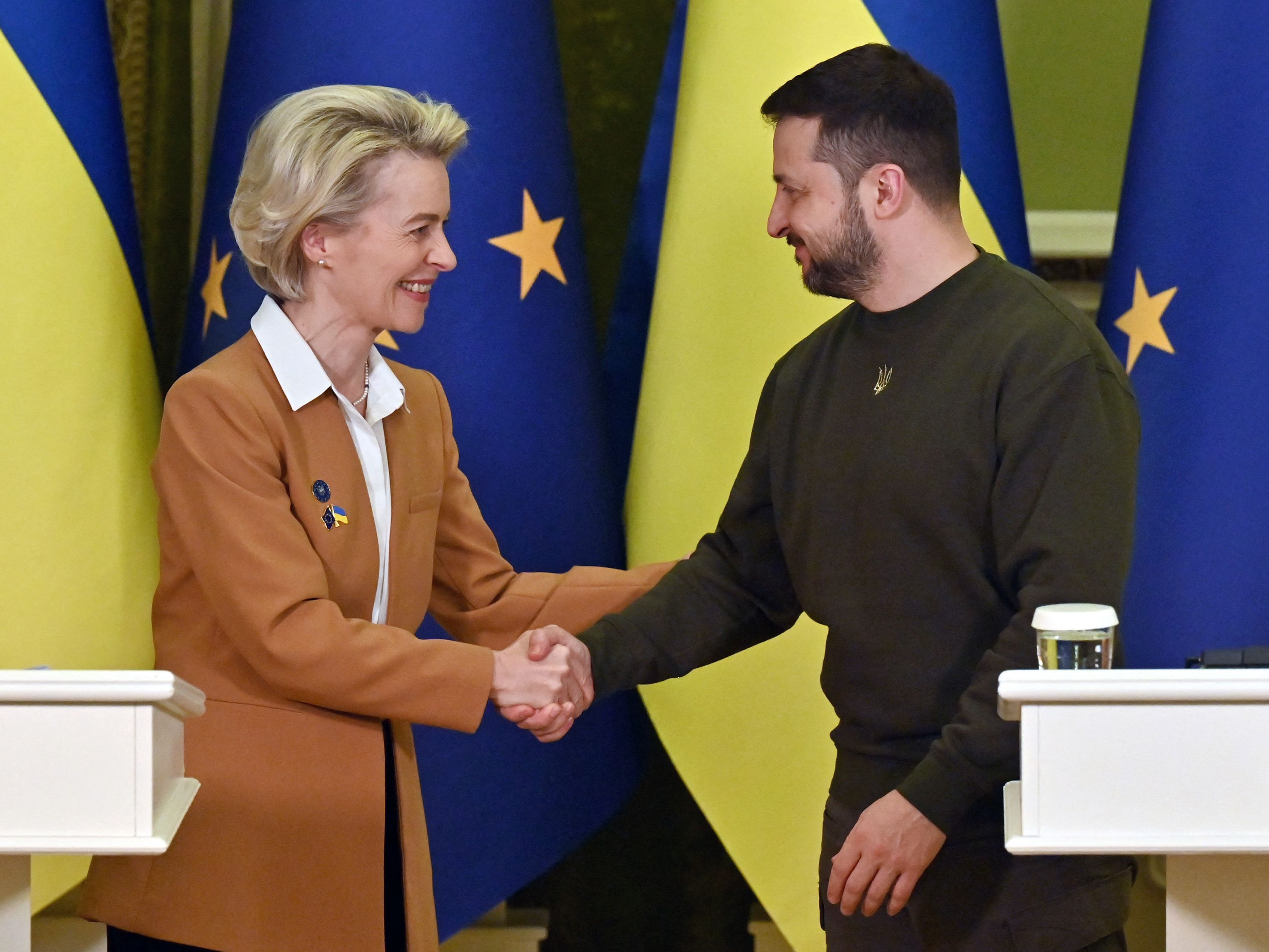 Verbündete: EU-Chefin Ursula von der Leyen und Ukraine-Präsident Wolodymyr Selenskyj.