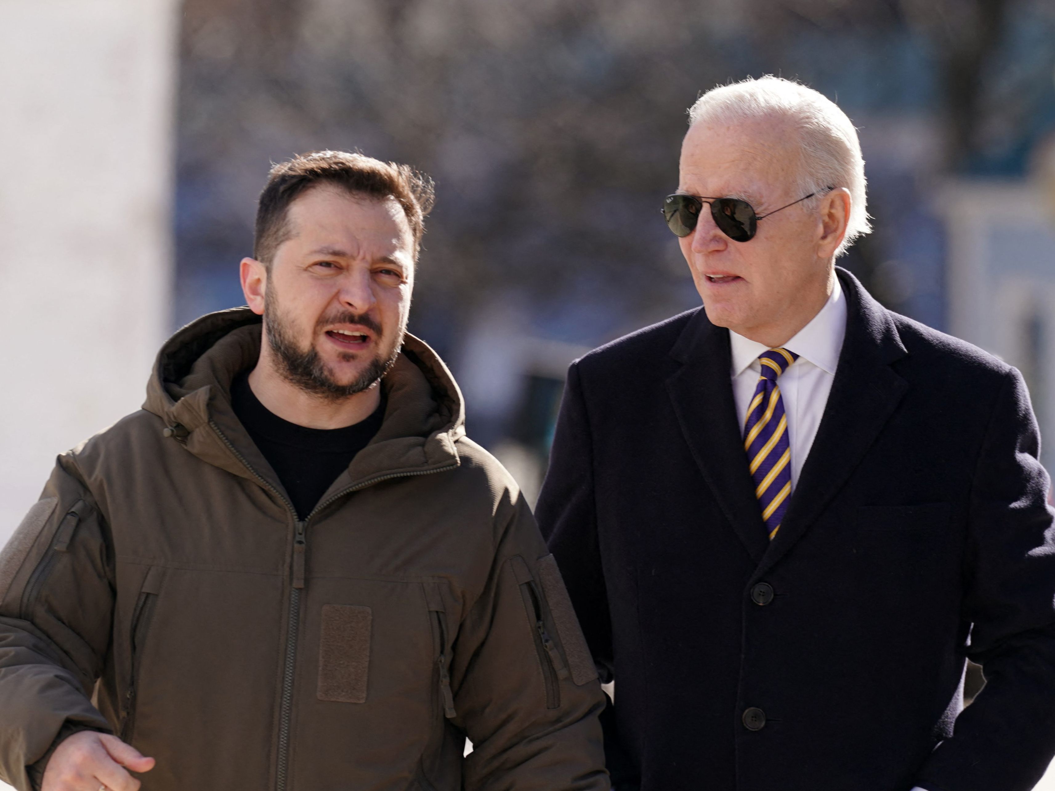 Wolodymyr Selenskyj und Joe Biden in Kiew.