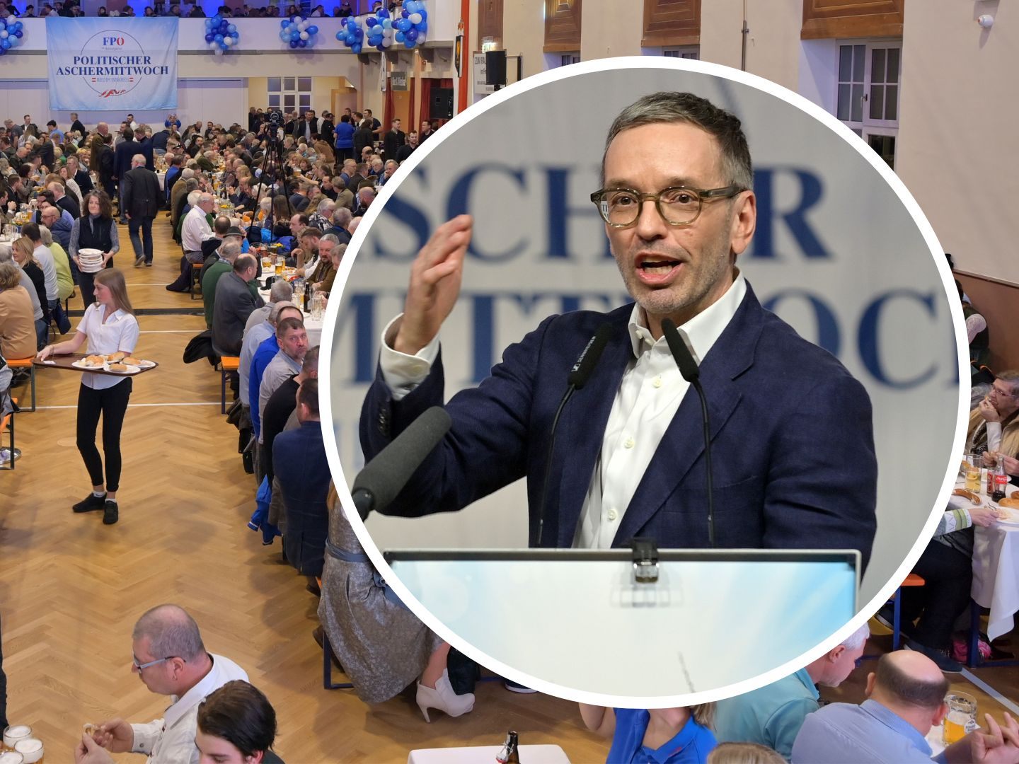 Beim politischen Aschermittwoch der FPÖ stand erstmals Parteichef Herbert Kickl am Rednerpult.