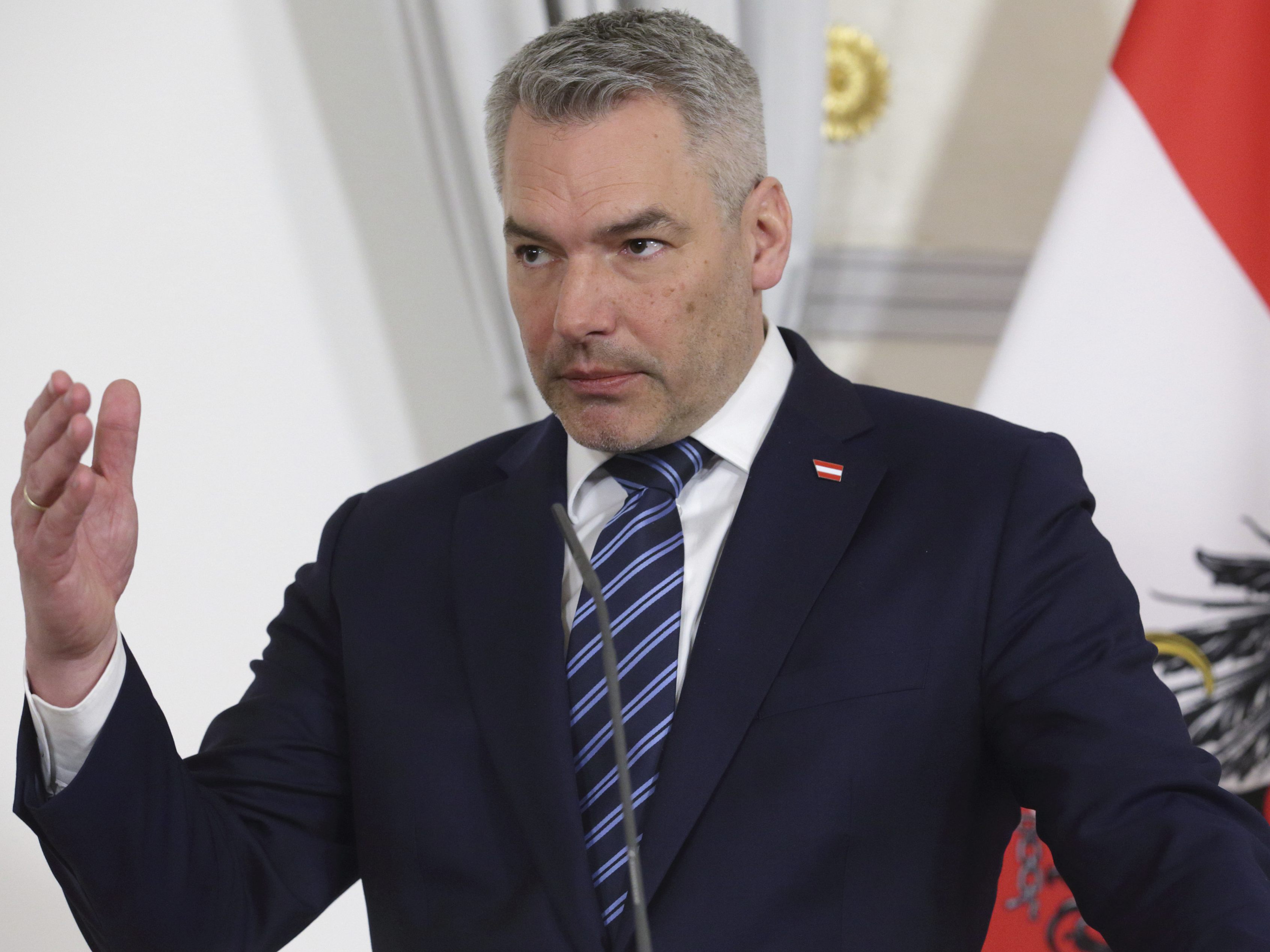 Die finnische Regierungschefin Marin trifft Bundeskanzler Nehammer. Die finnische Regierungschefin Marin trifft Bundeskanzler Nehammer.