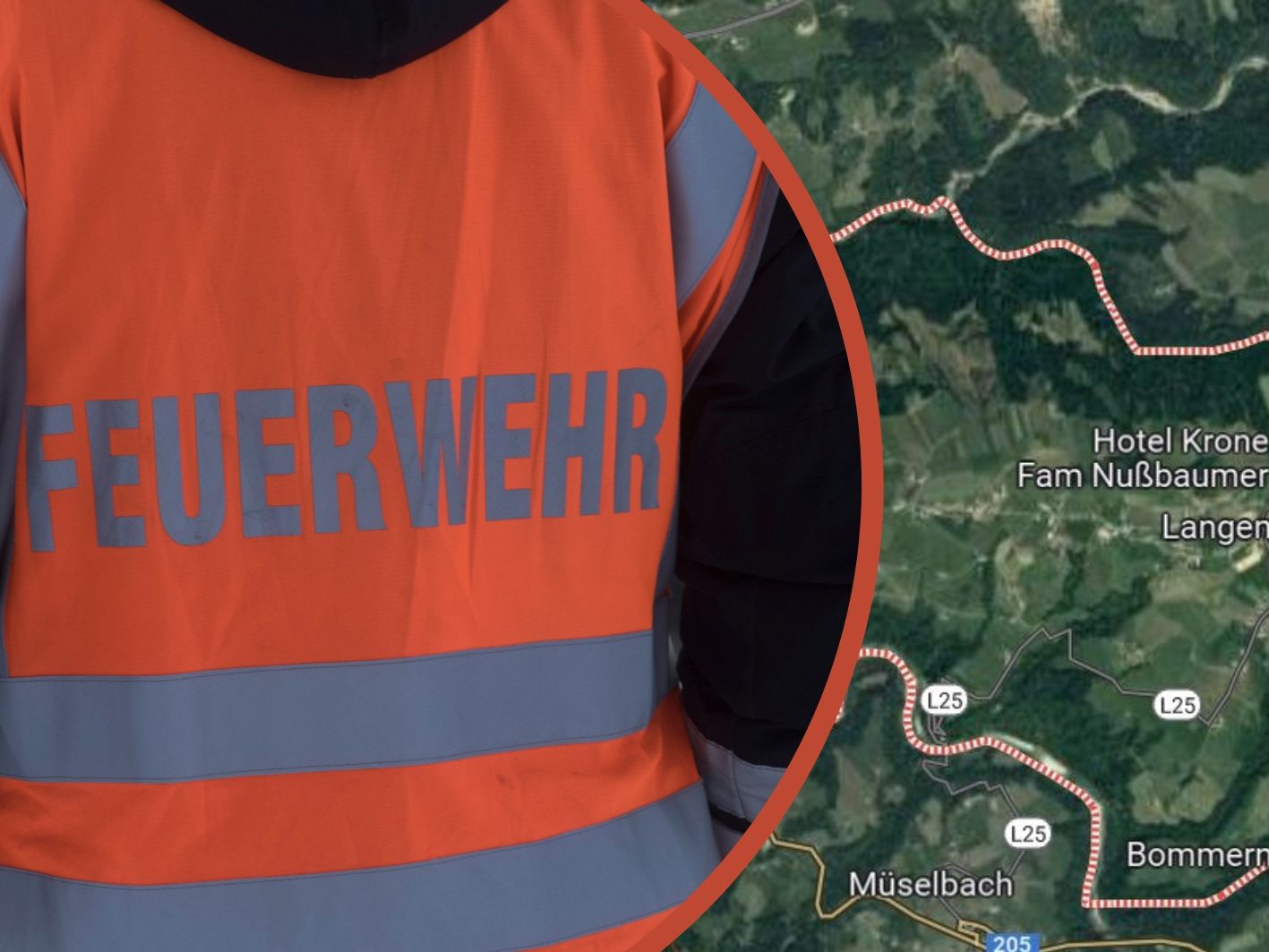 Glimmbrand in Langenegg. Glimmbrand in Langenegg.