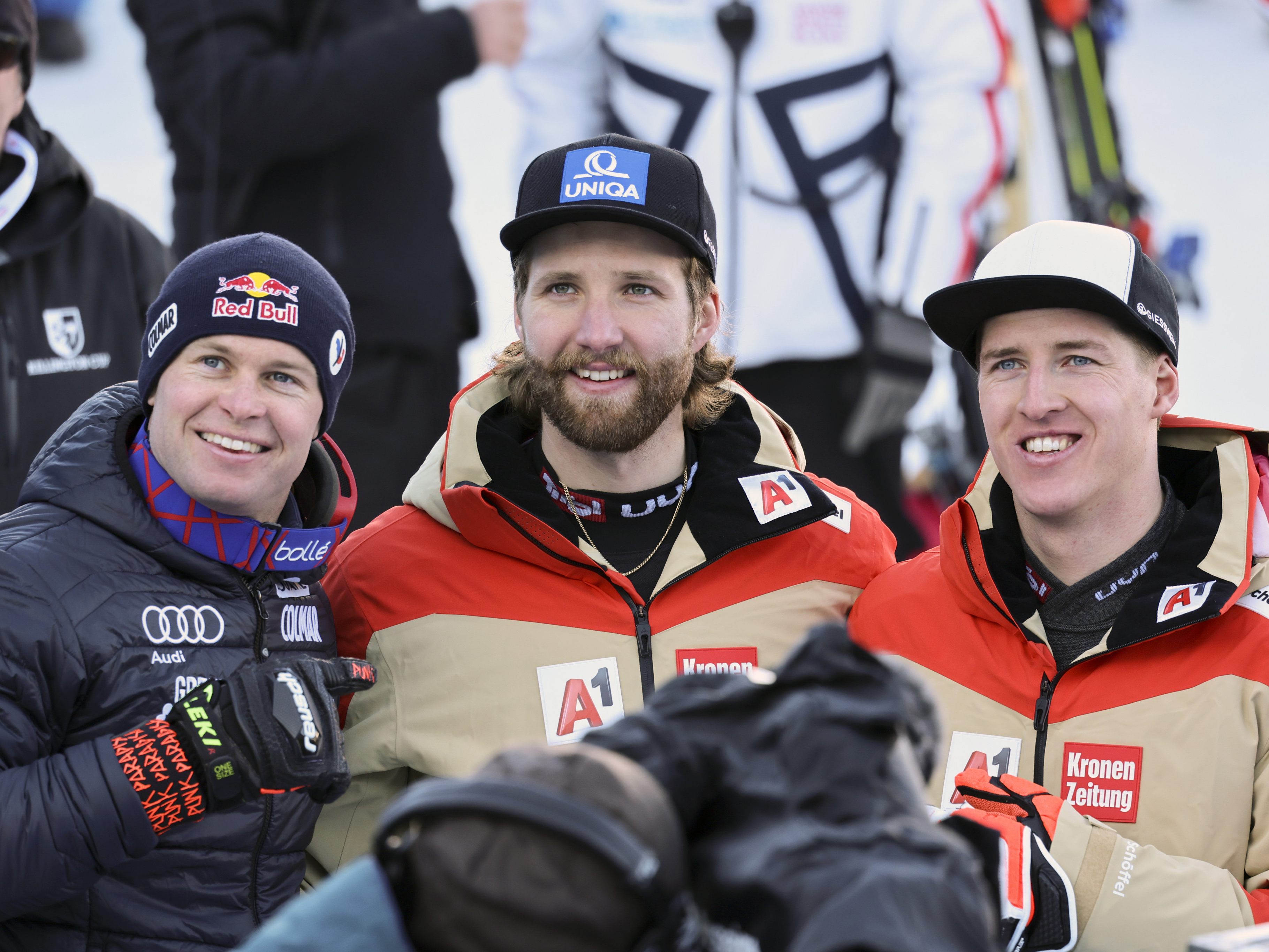 Marco Schwarz und Raphael Haaser holten in der Kombi Silber und Bronze.