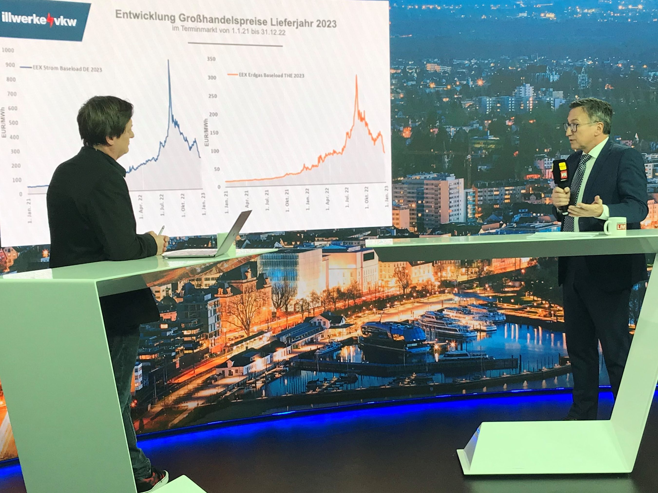 Helmut Mennel, Vorstand illwerke vkw AG, war am Dienstag zu Gast bei "Vorarlberg LIVE". Helmut Mennel, Vorstand illwerke vkw AG, war am Dienstag zu Gast bei "Vorarlberg LIVE".
