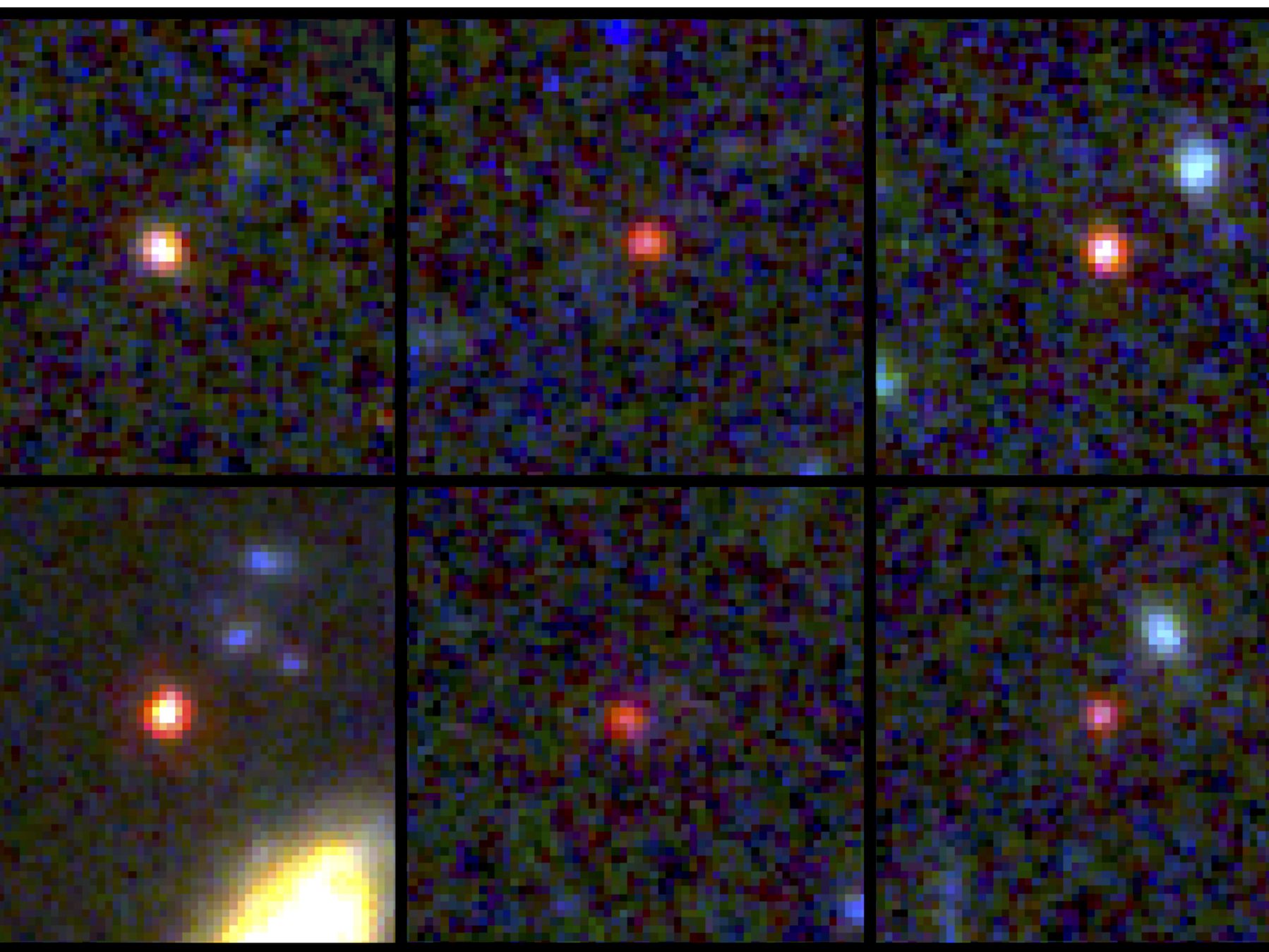 Das James-Webb-Teleskop hat sechs Riesengalaxien entdeckt.