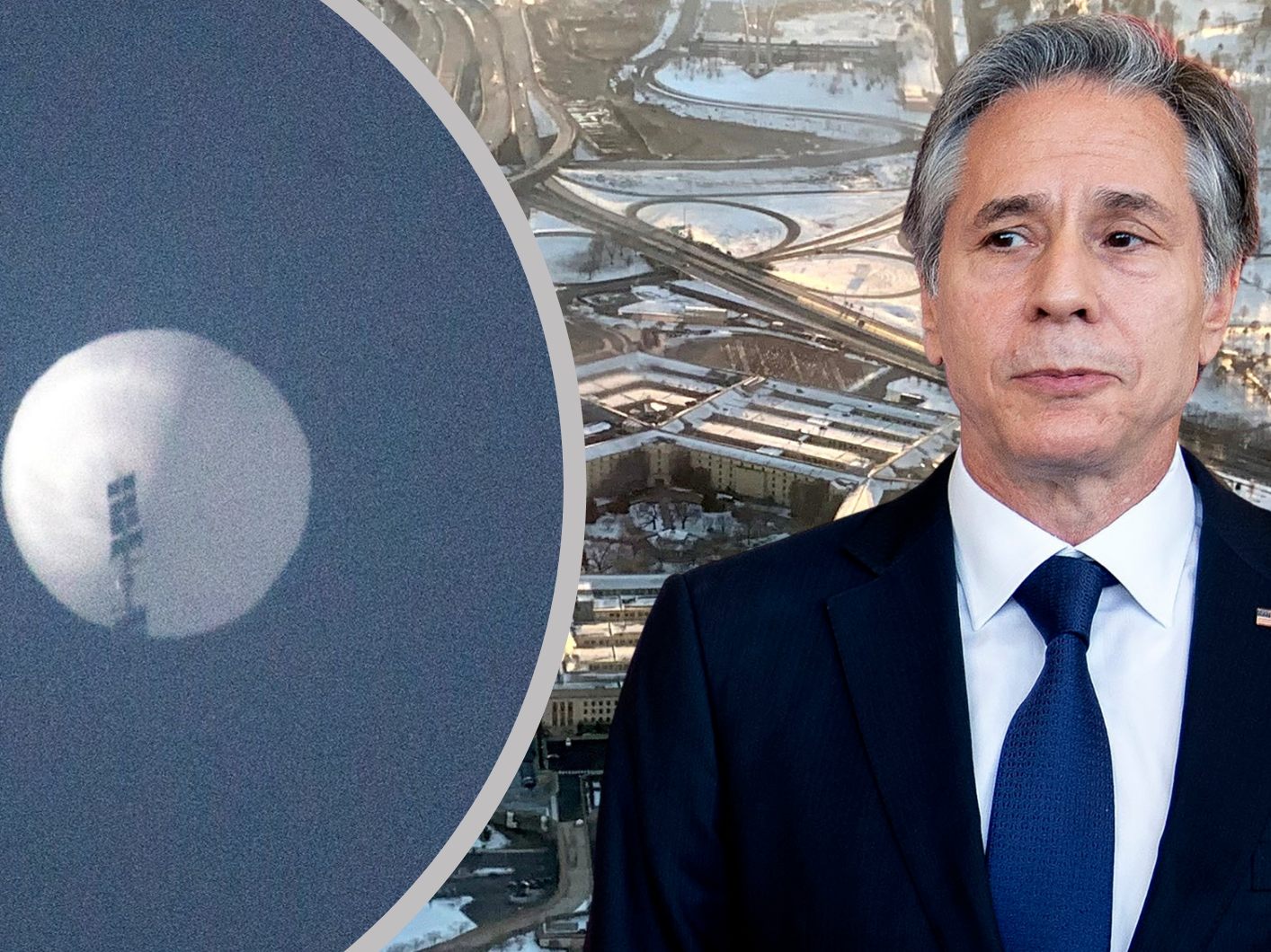 US-Außenminister Antony Blinken verschiebt im Zusammenhang mit einem mutmaßlichen chinesischen Spionage-Ballon über den USA eine Reise in die Volksrepublik. US-Außenminister Antony Blinken verschiebt im Zusammenhang mit einem mutmaßlichen chinesischen Spionage-Ballon über den USA eine Reise in die Volksrepublik.