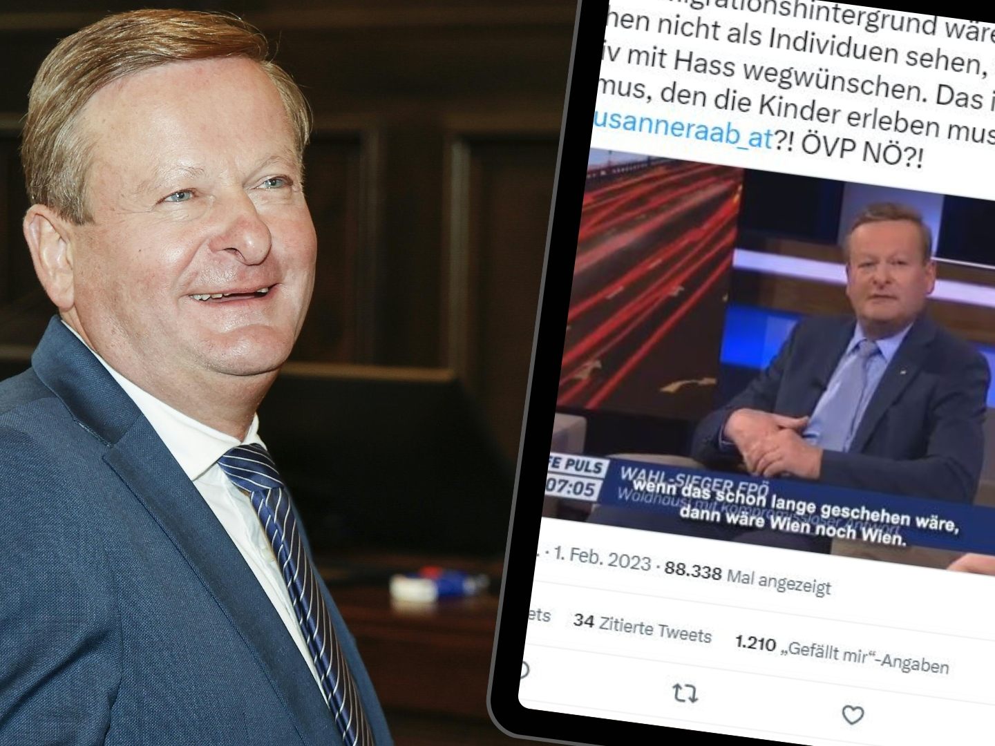 FPÖ-Politiker Waldhäusl bekräftigt seinen Eklat-Sager und steht massiv in der Kritik.