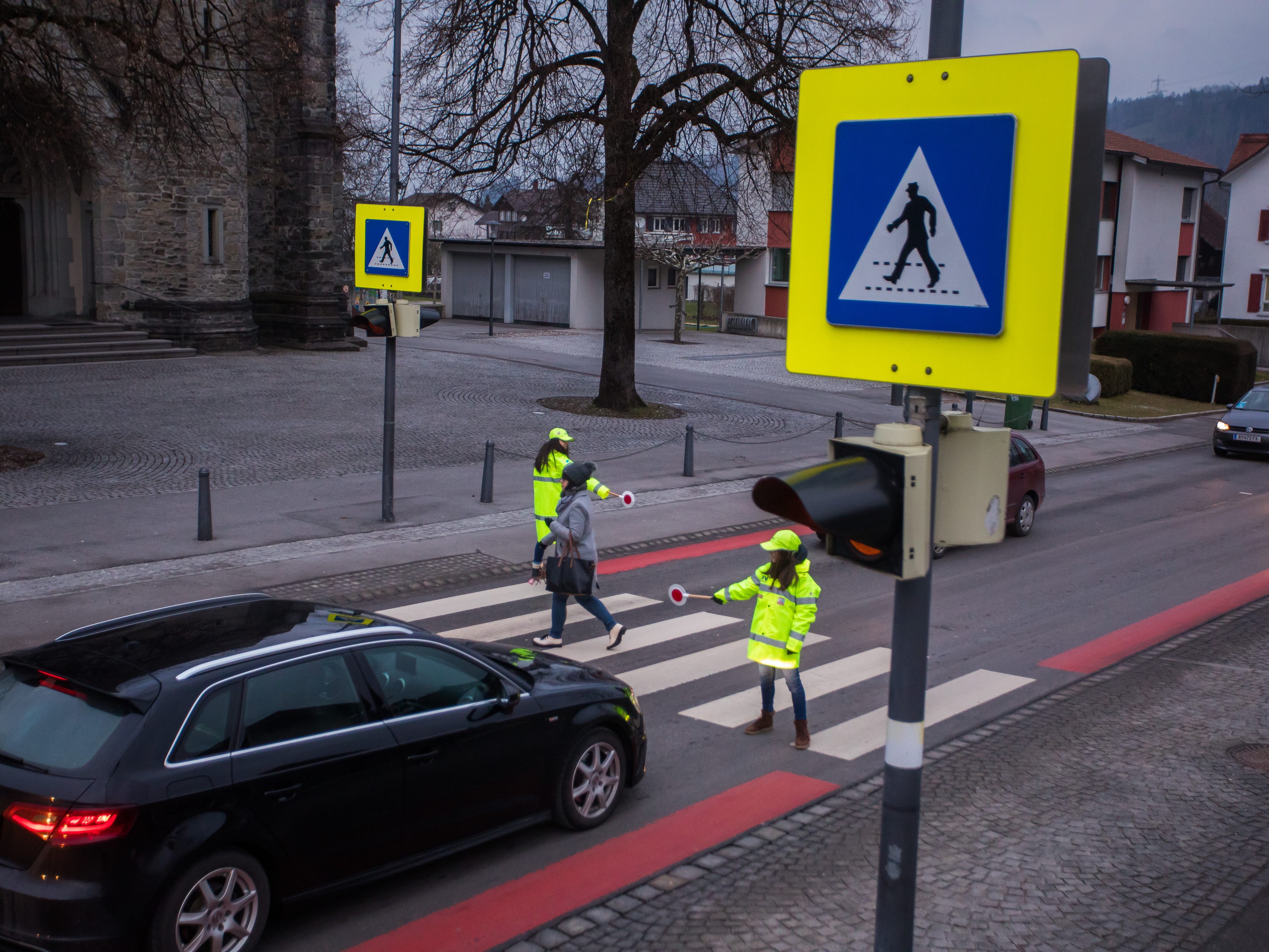 In Dornbirn wurden Schülerlotsen von Unbekannten angesprochen.