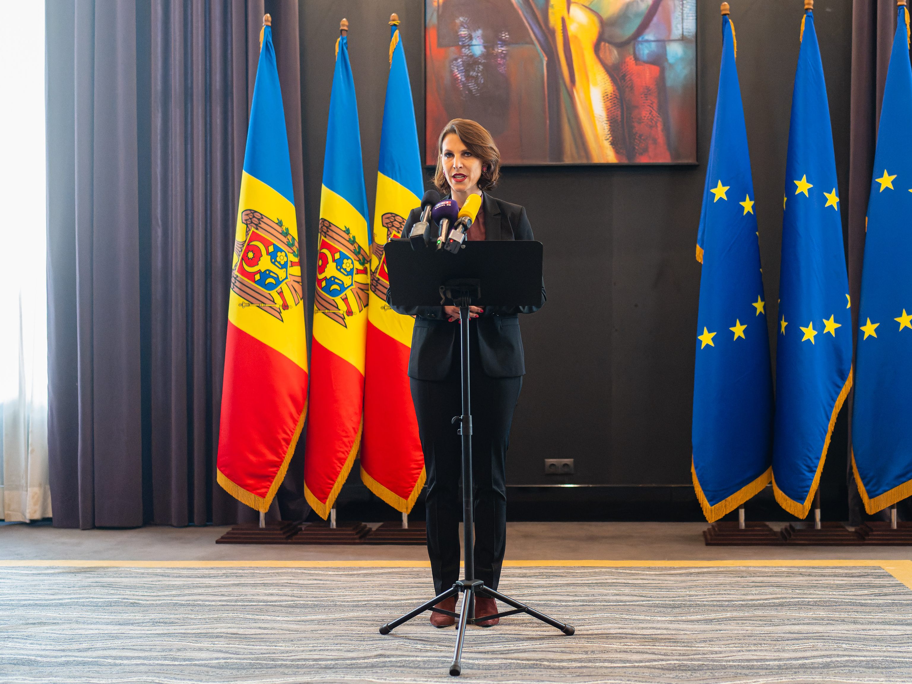 Europaministerin Karoline Edtstadler in Moldau.