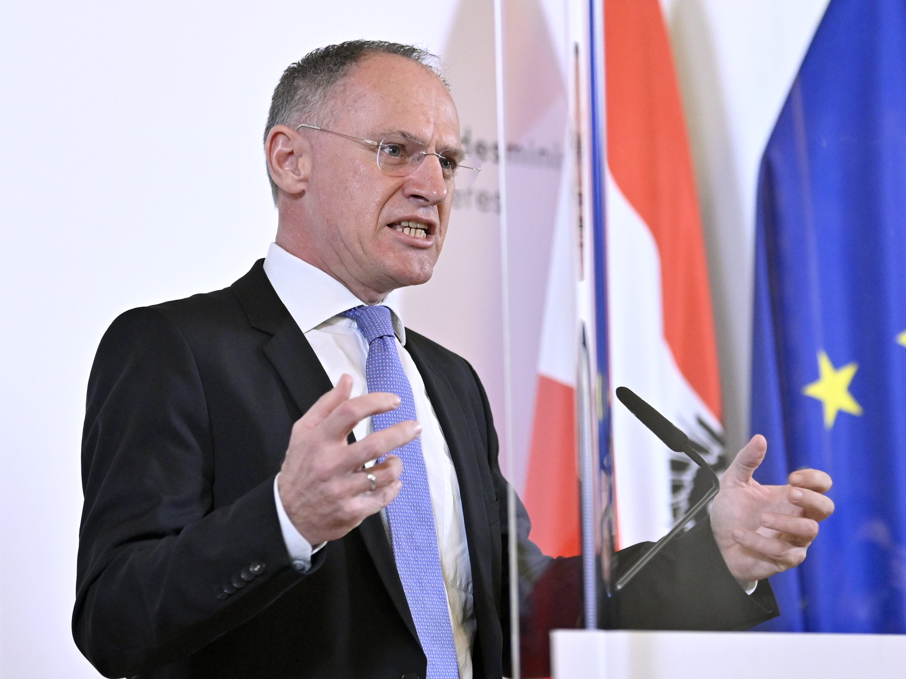 Innenminister Gerhard Karner präsentierte am Montag die Kriminalstatistik für das Jahr 2022. Innenminister Gerhard Karner präsentierte am Montag die Kriminalstatistik für das Jahr 2022.