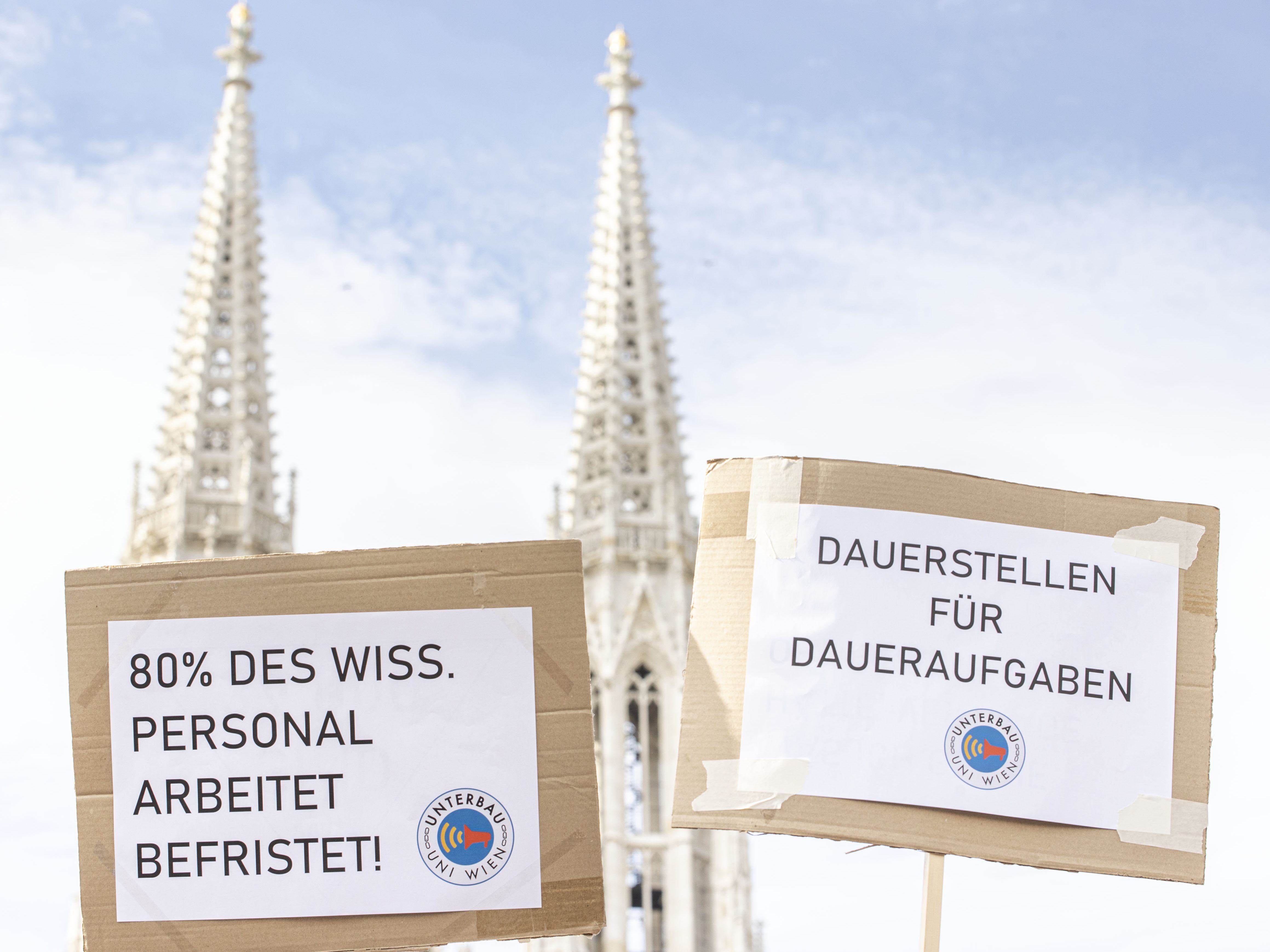 Demo von Initiative Unterbau Uni Wien Demo von Initiative Unterbau Uni Wien