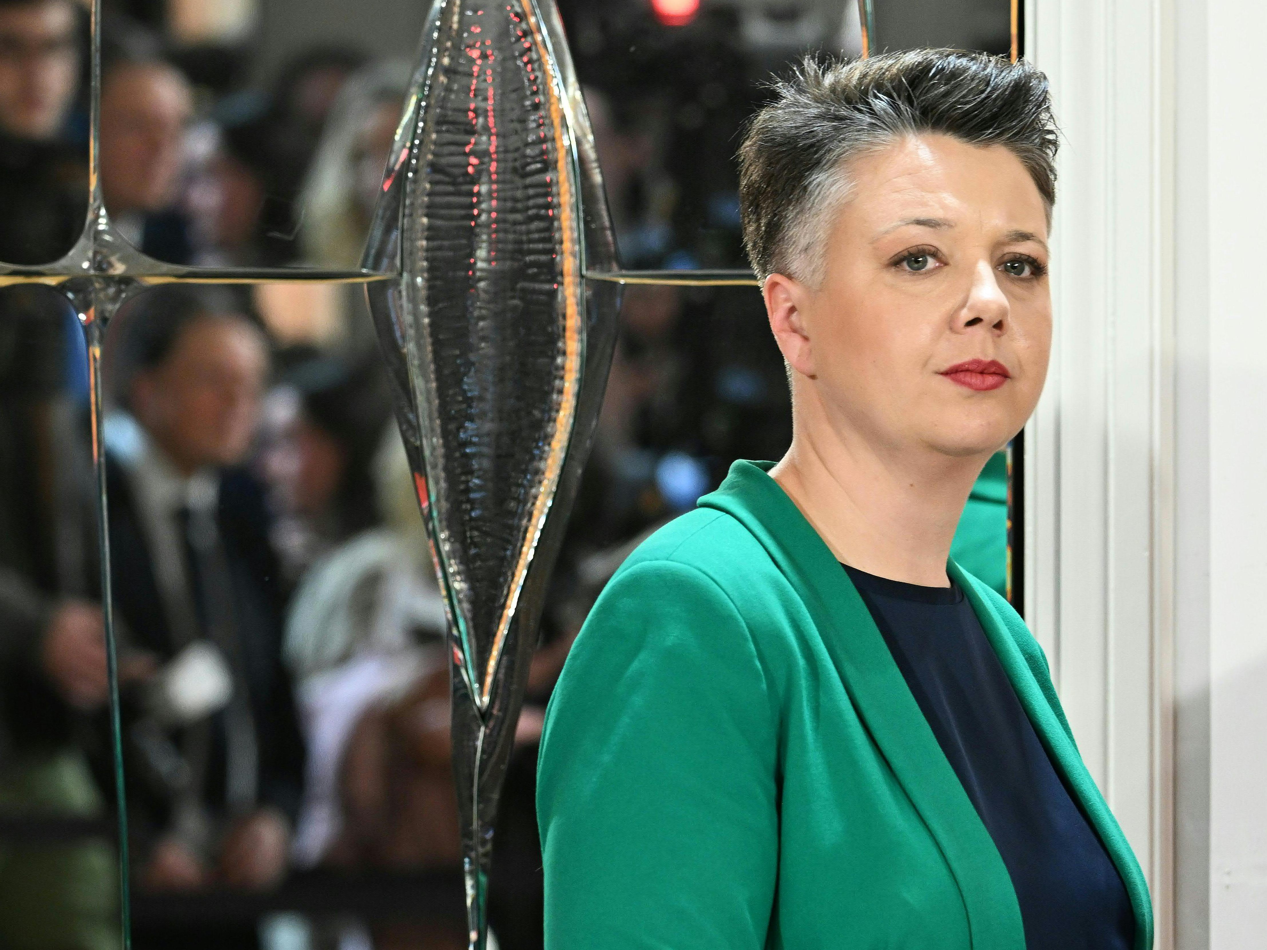 Die Grüne-Kärnten Spitzenkandidatin Olga Voglauer bleibt Landessprecherin. Die Grüne-Kärnten Spitzenkandidatin Olga Voglauer bleibt Landessprecherin.