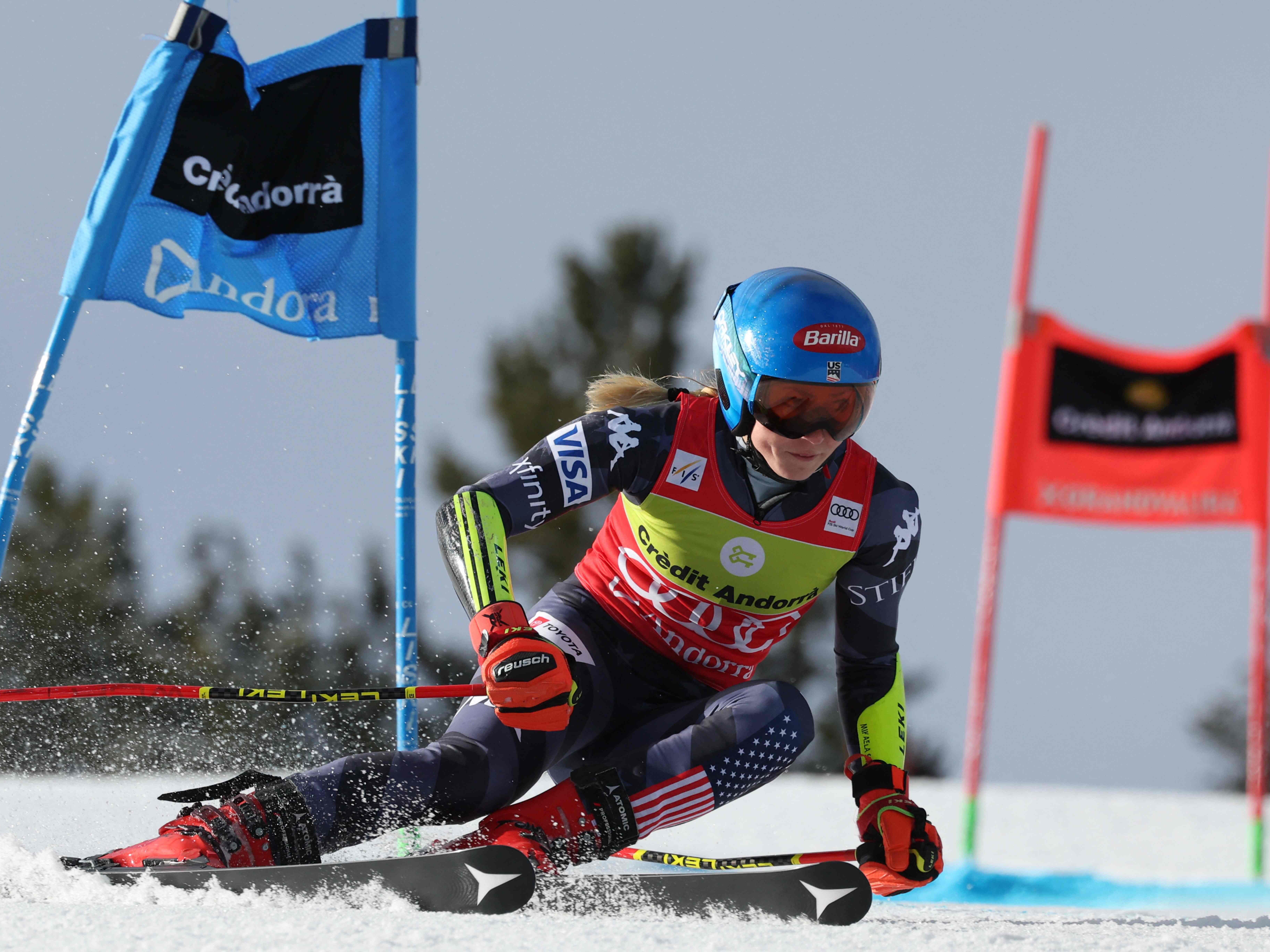 Shiffrin liegt vorne.