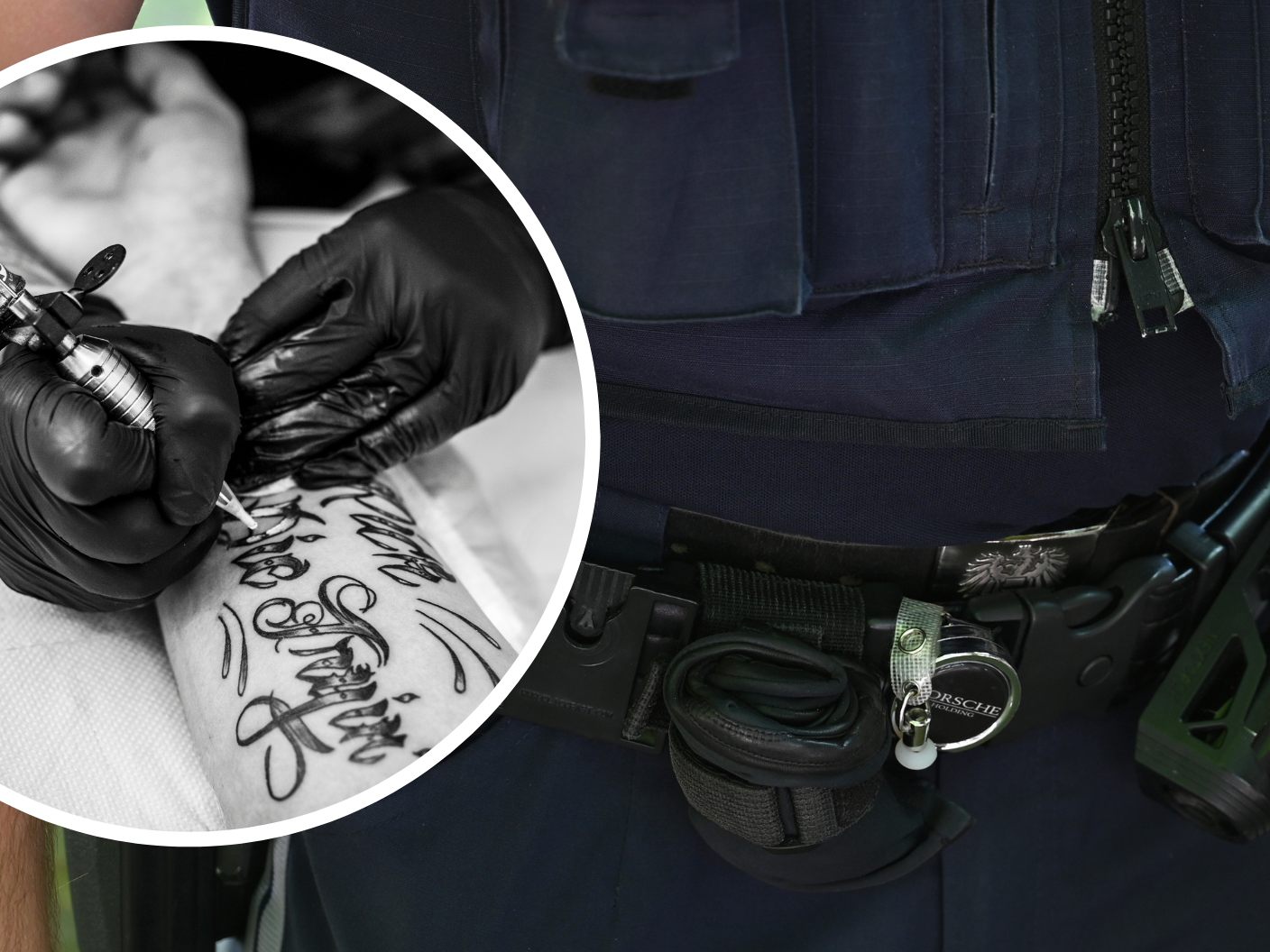 Für Polizisten werden sichtbare Tattoos erlaubt. Für Polizisten werden sichtbare Tattoos erlaubt.