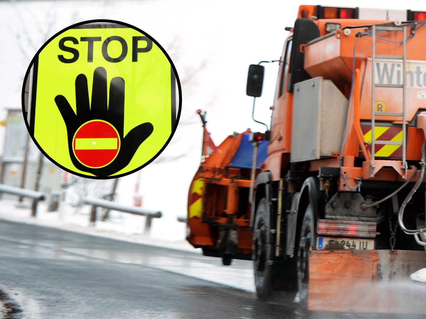 Der Lenker eines Räumfahrzeuges stoppte eine Geisterfahrerin auf der A9.