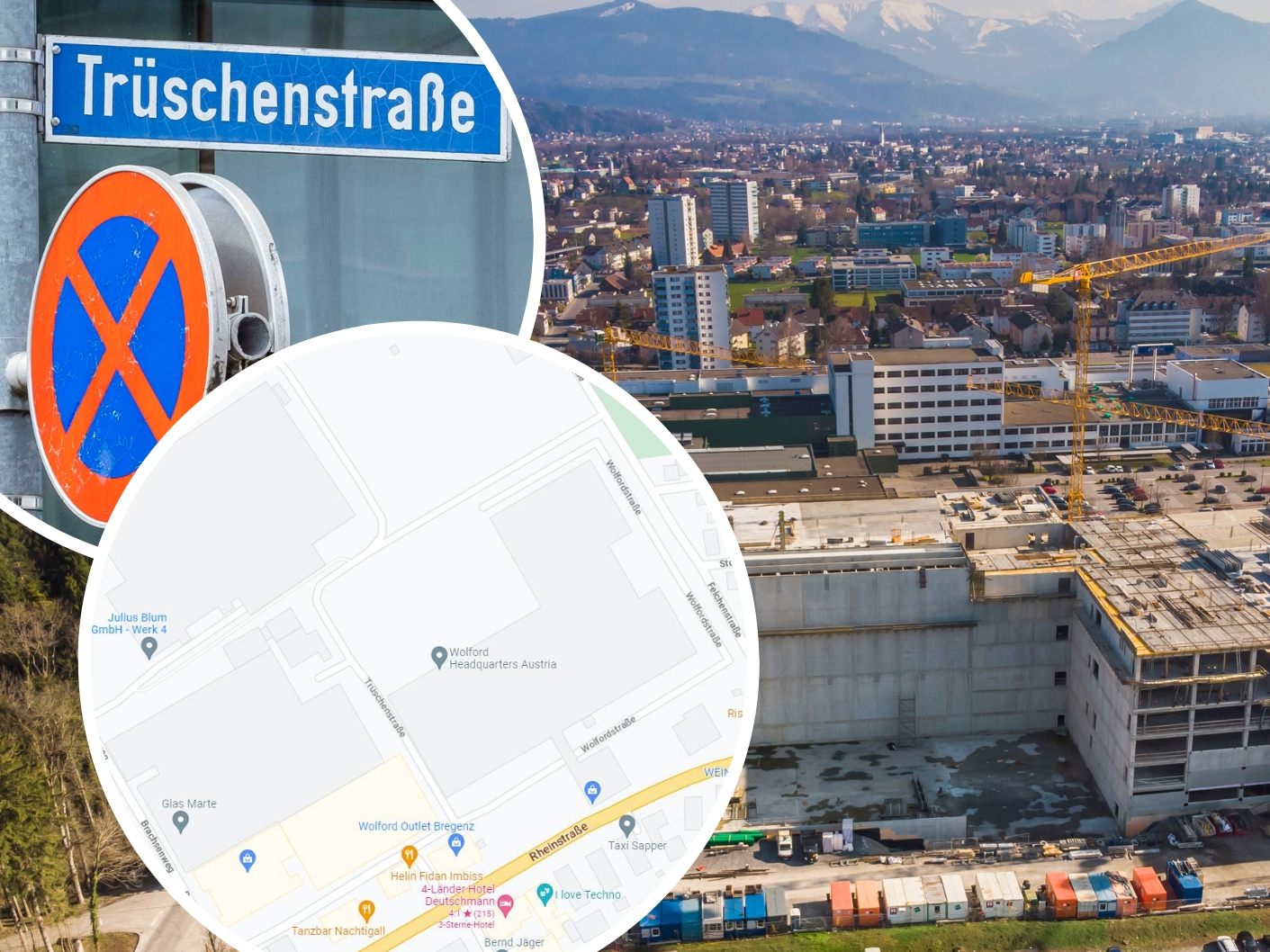Beim Werk 4 von Blum (im Bild der Bauabschnitt des Werks im März 2020) wird eine Straße umbenannt. Beim Werk 4 von Blum (im Bild der Bauabschnitt des Werks im März 2020) wird eine Straße umbenannt.